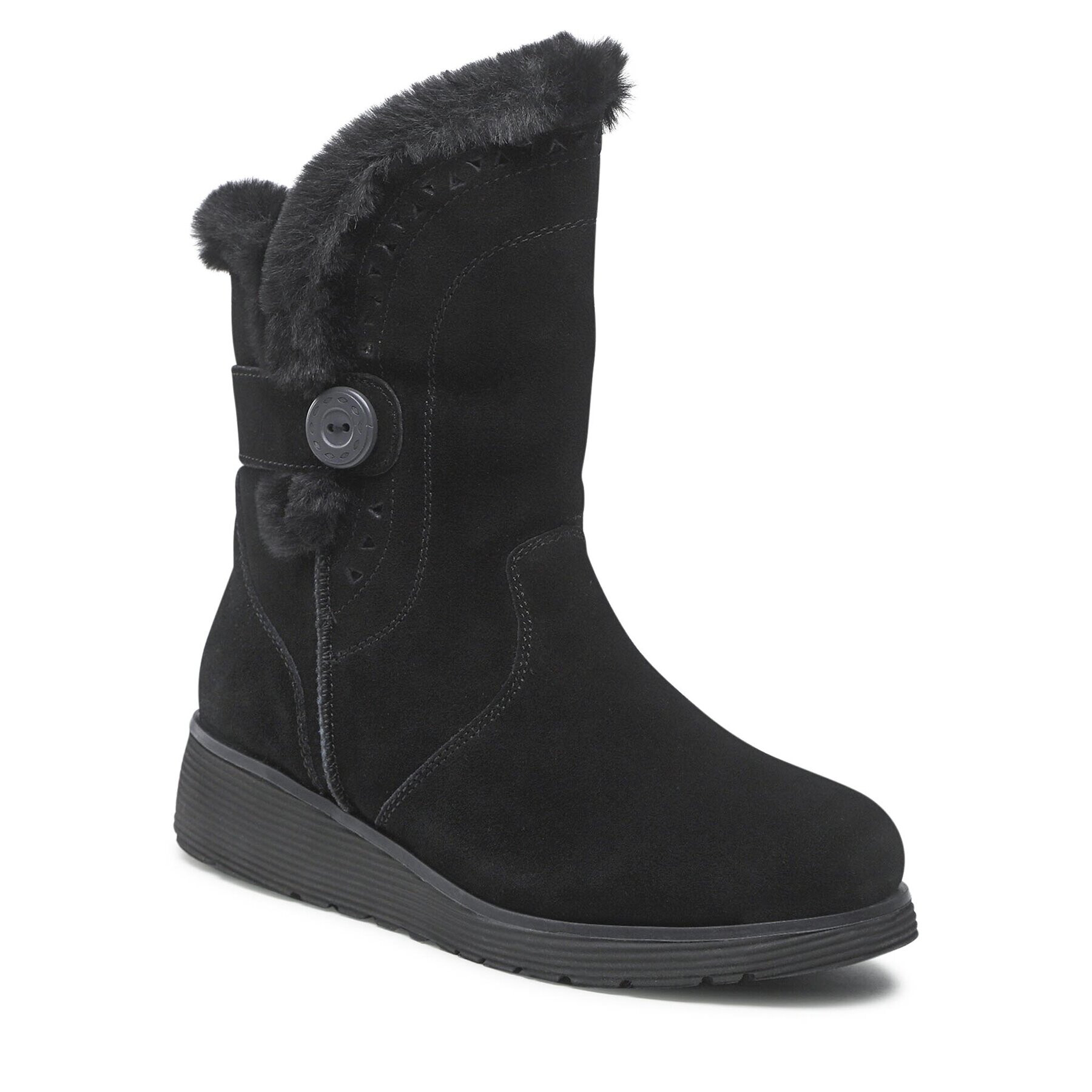 Skechers Боти Cozy Peak 49811/BLK Черен - Pepit.bg