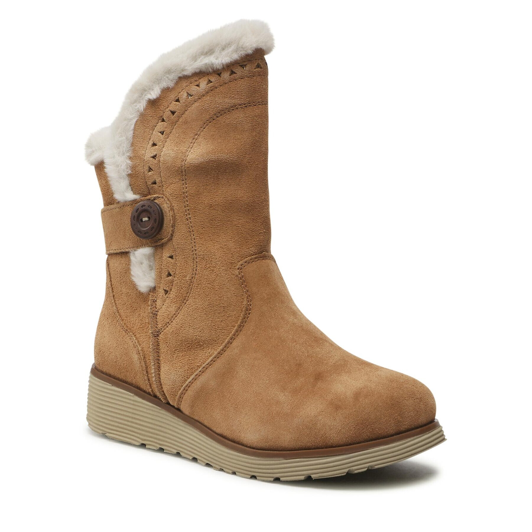 Skechers Боти Cozy Peak 49811/TAN Кафяв - Pepit.bg