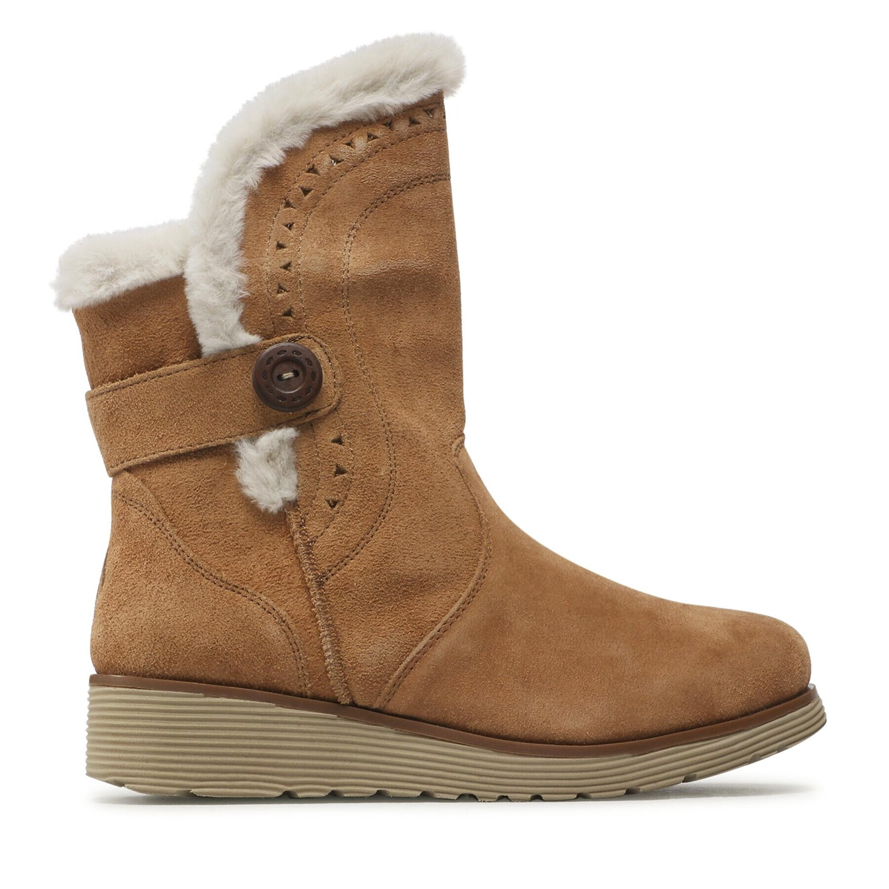Skechers Боти Cozy Peak 49811/TAN Кафяв - Pepit.bg
