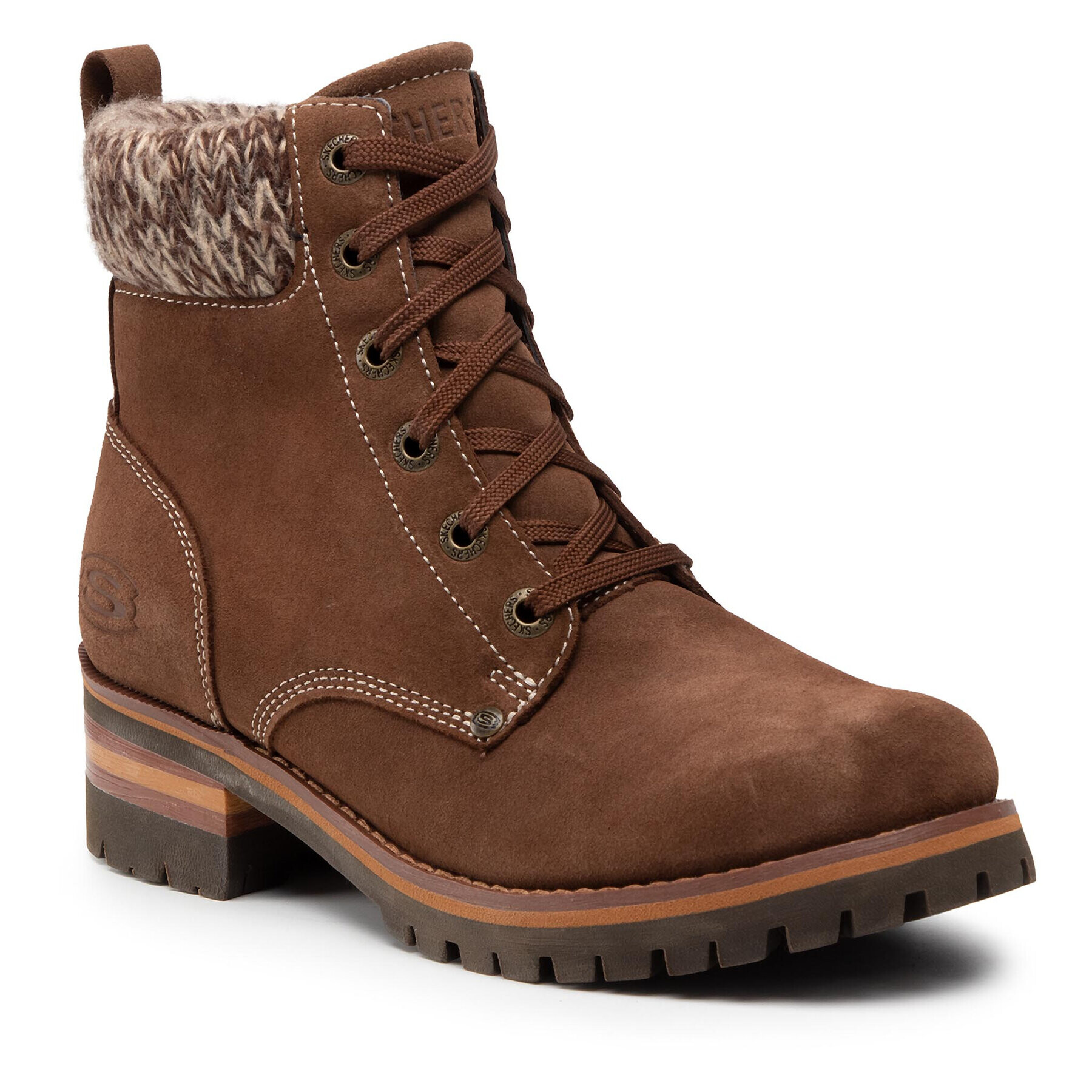 Skechers Боти Downtown Gal 44367/CHOC Кафяв - Pepit.bg
