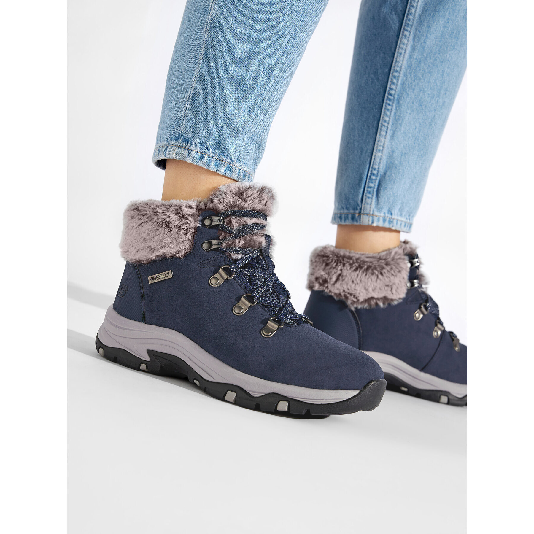 Skechers Боти Falls Finest 167178/NVY Тъмносин - Pepit.bg