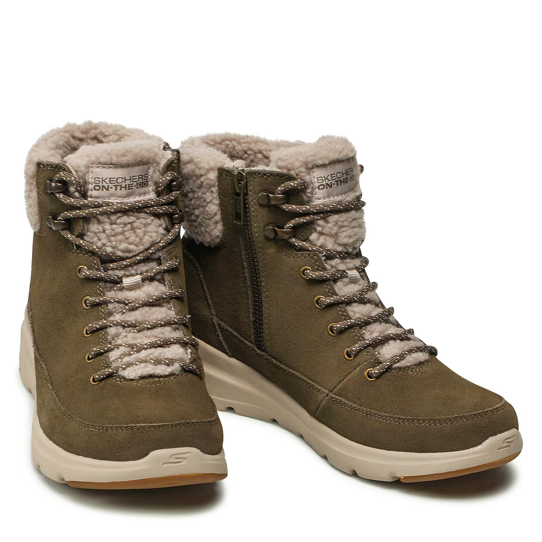 Skechers Боти Glacial Ultra 16677/OLV Зелен - Pepit.bg