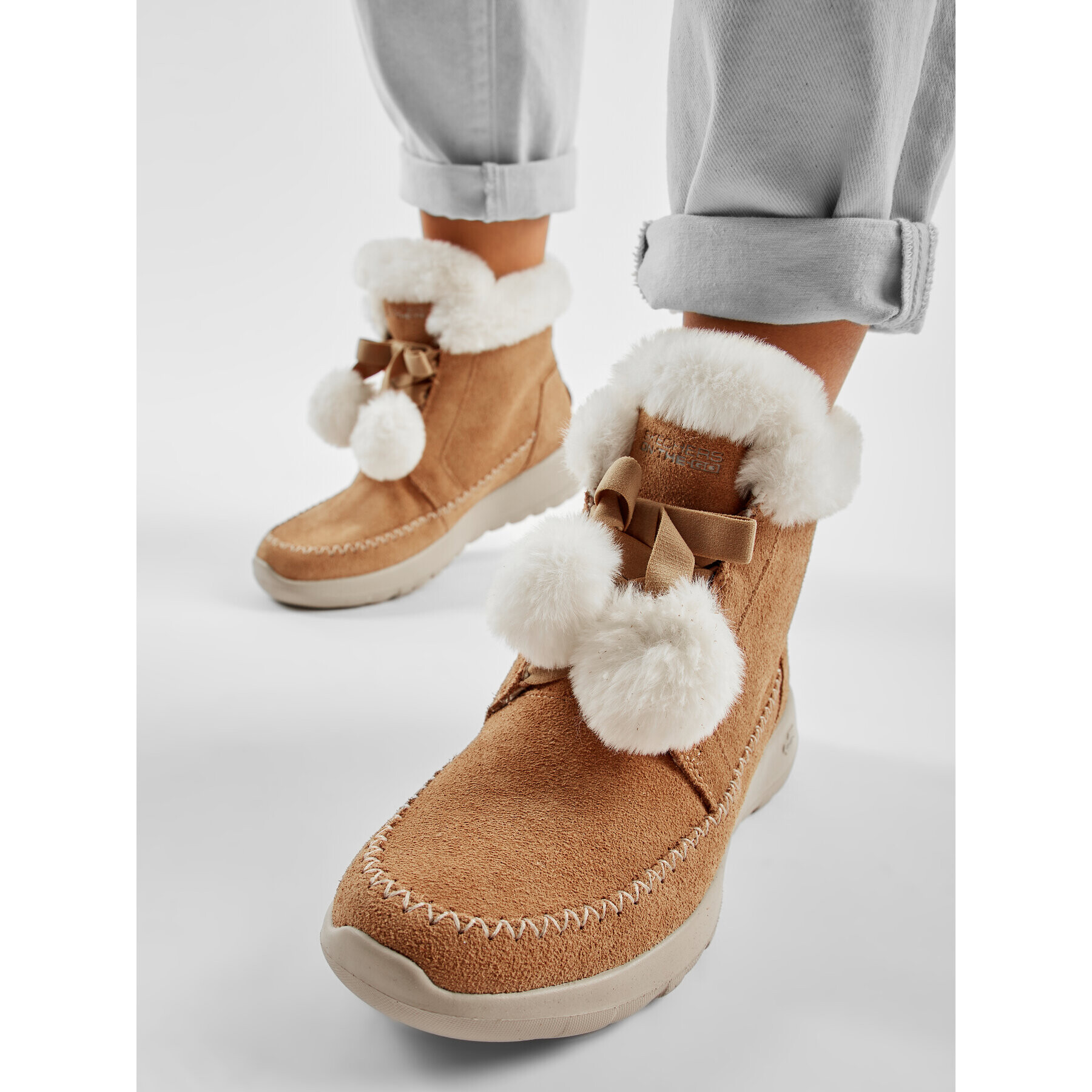 Skechers Боти On The Go Joy 144004/CSNT Кафяв - Pepit.bg