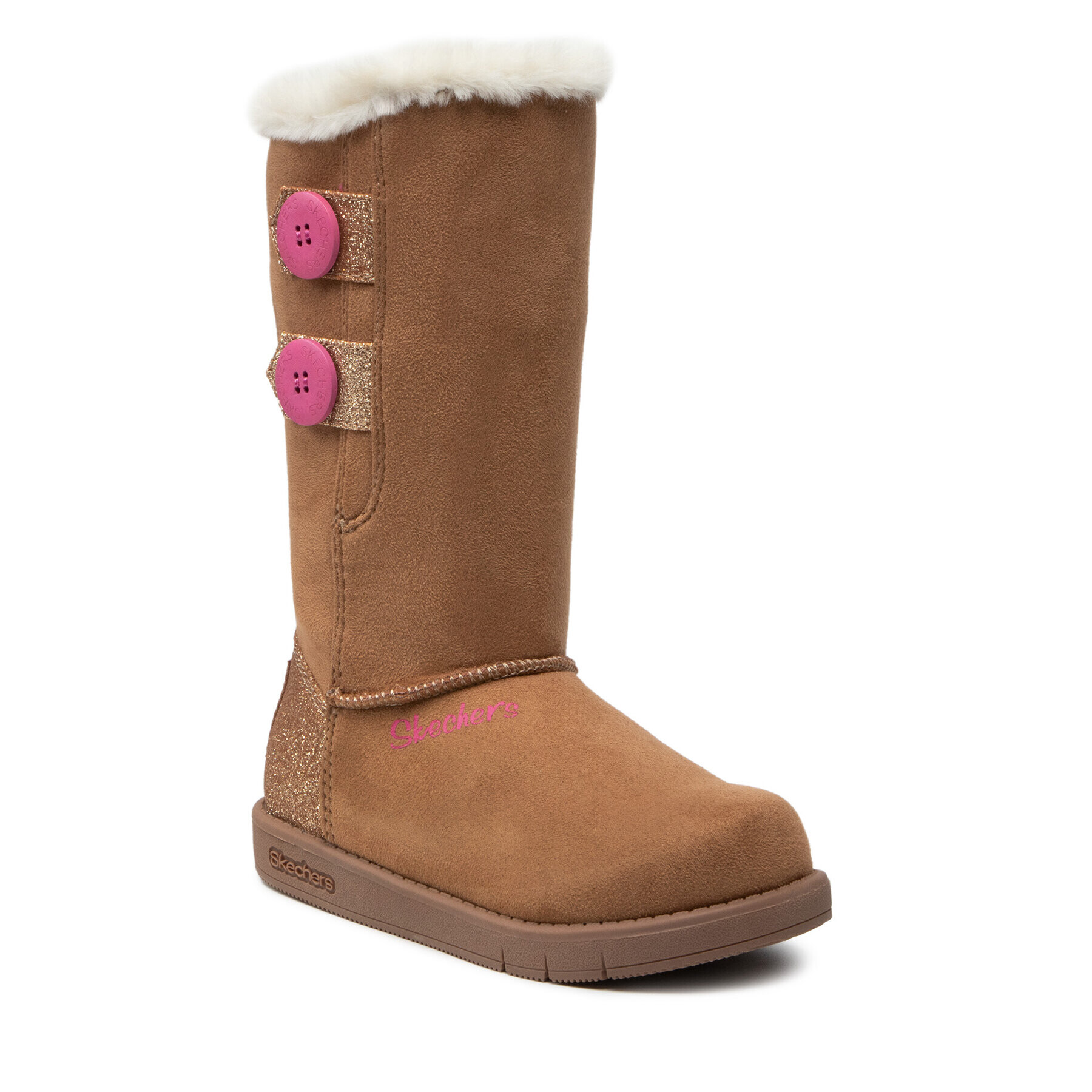 Skechers Ботуши Cozy Princess 89180L/CSNT Кафяв - Pepit.bg