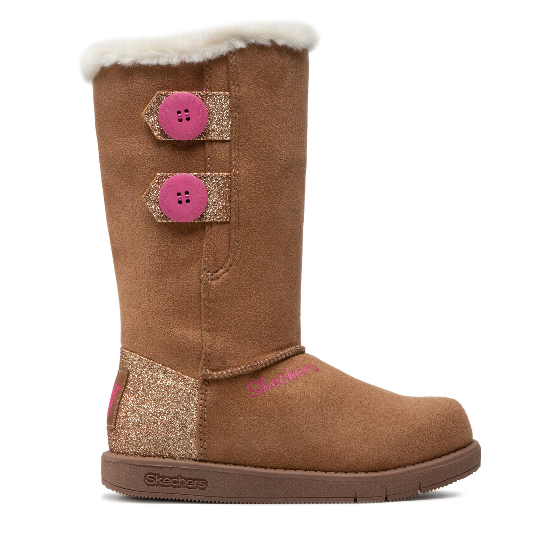 Skechers Ботуши Cozy Princess 89180L/CSNT Кафяв - Pepit.bg