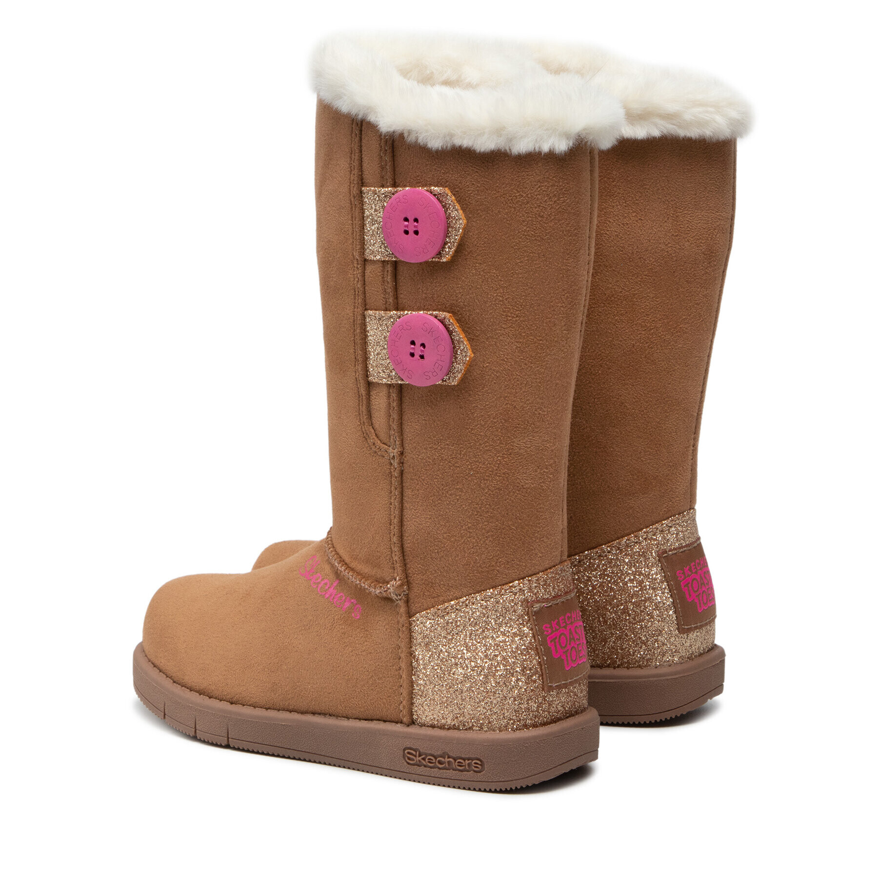 Skechers Ботуши Cozy Princess 89180L/CSNT Кафяв - Pepit.bg