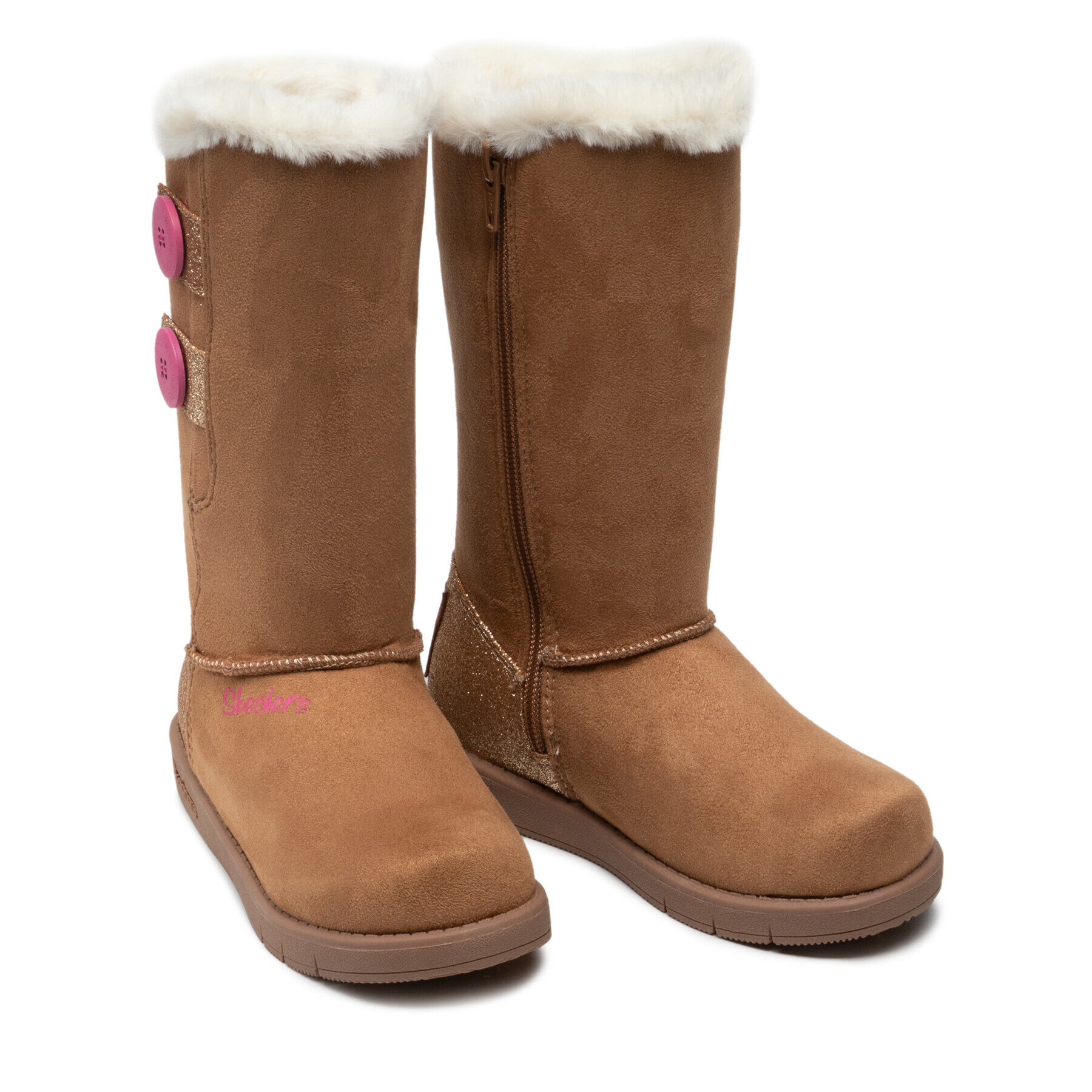 Skechers Ботуши Cozy Princess 89180L/CSNT Кафяв - Pepit.bg