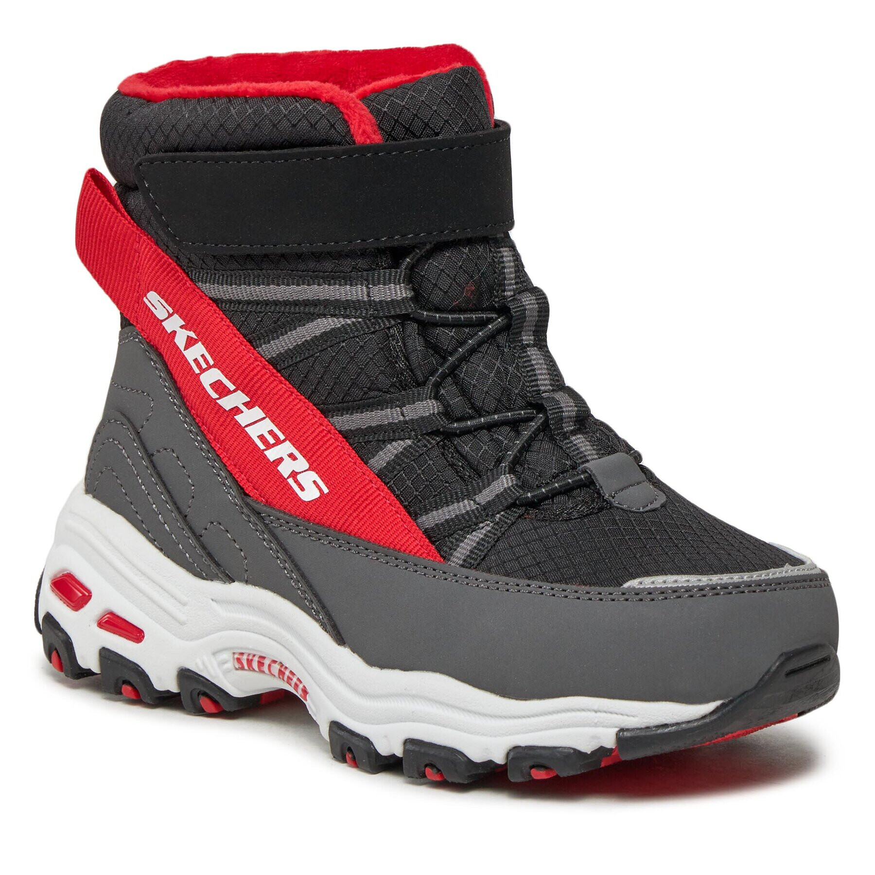 Skechers Ботуши D'Lites 660092L/BKRD Черен - Pepit.bg