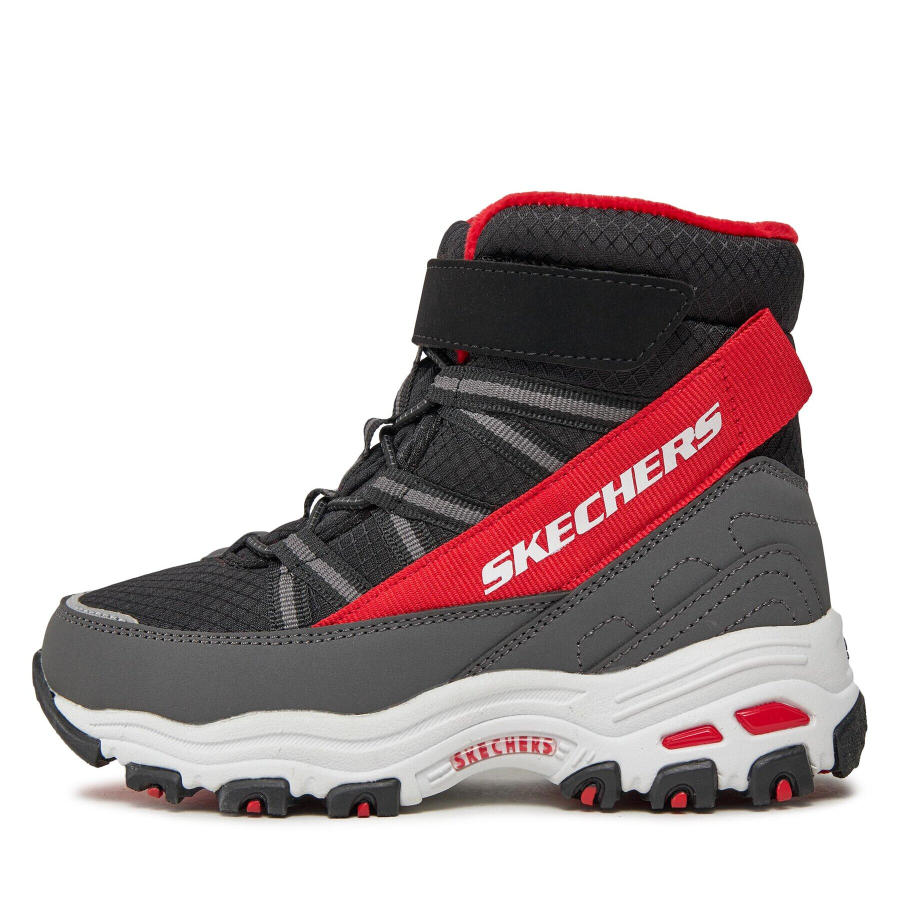 Skechers Ботуши D'Lites 660092L/BKRD Черен - Pepit.bg