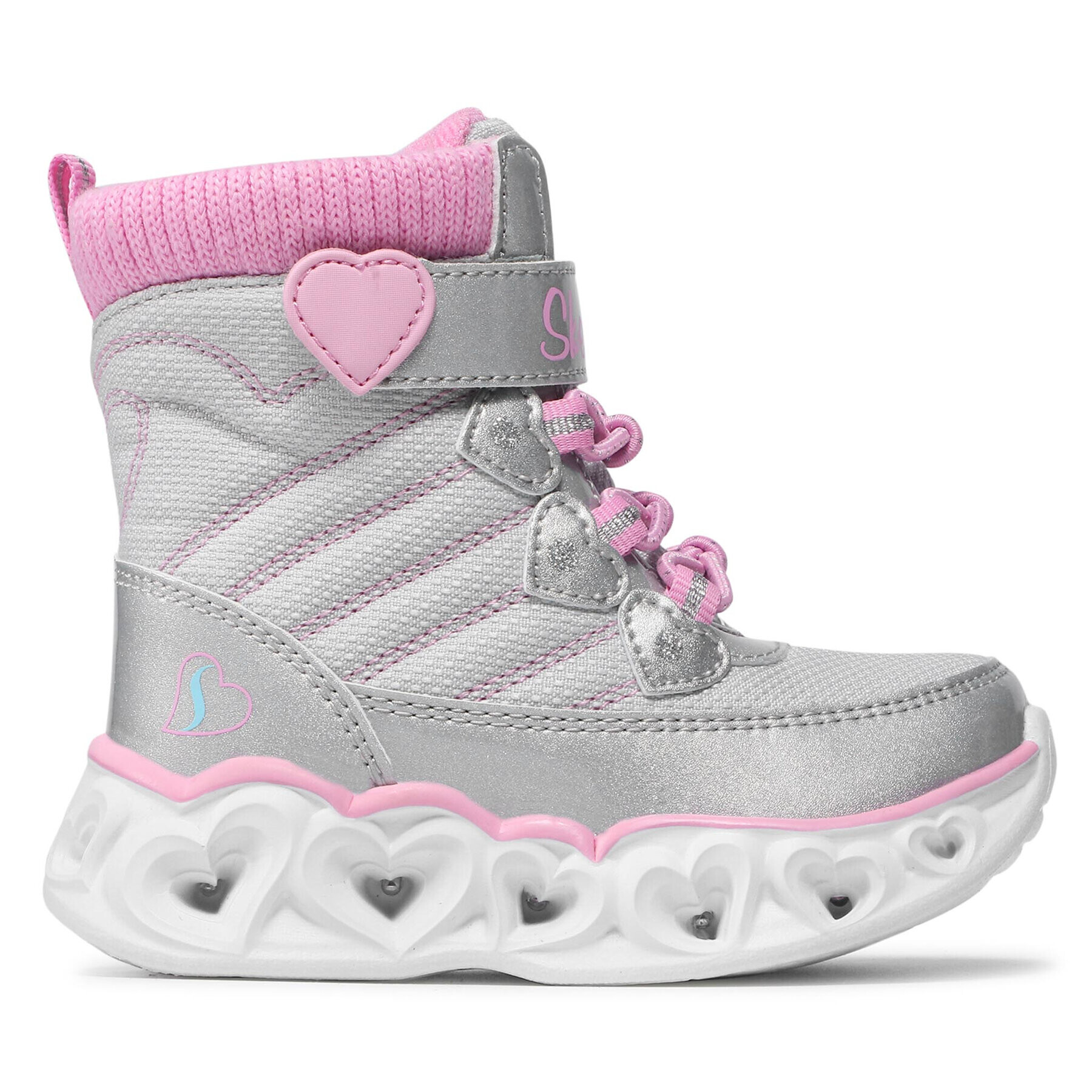 Skechers Ботуши Heart Chaser 20287N/GYPK Сив - Pepit.bg