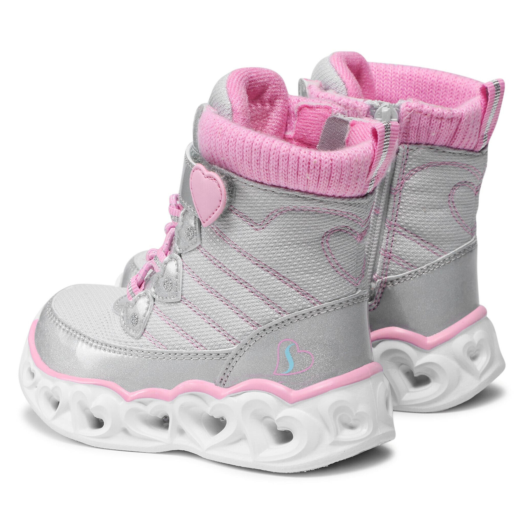 Skechers Ботуши Heart Chaser 20287N/GYPK Сив - Pepit.bg
