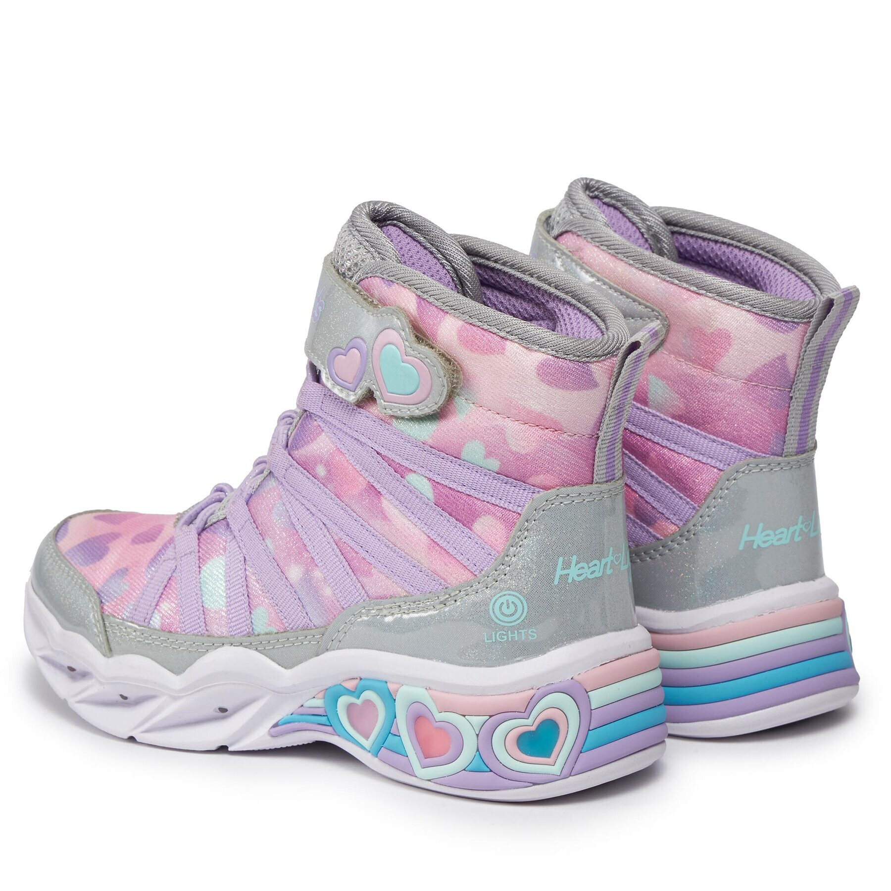 Skechers Ботуши Sweetheart Lights Dreamy Love 302667L/SMLT Сребрист - Pepit.bg