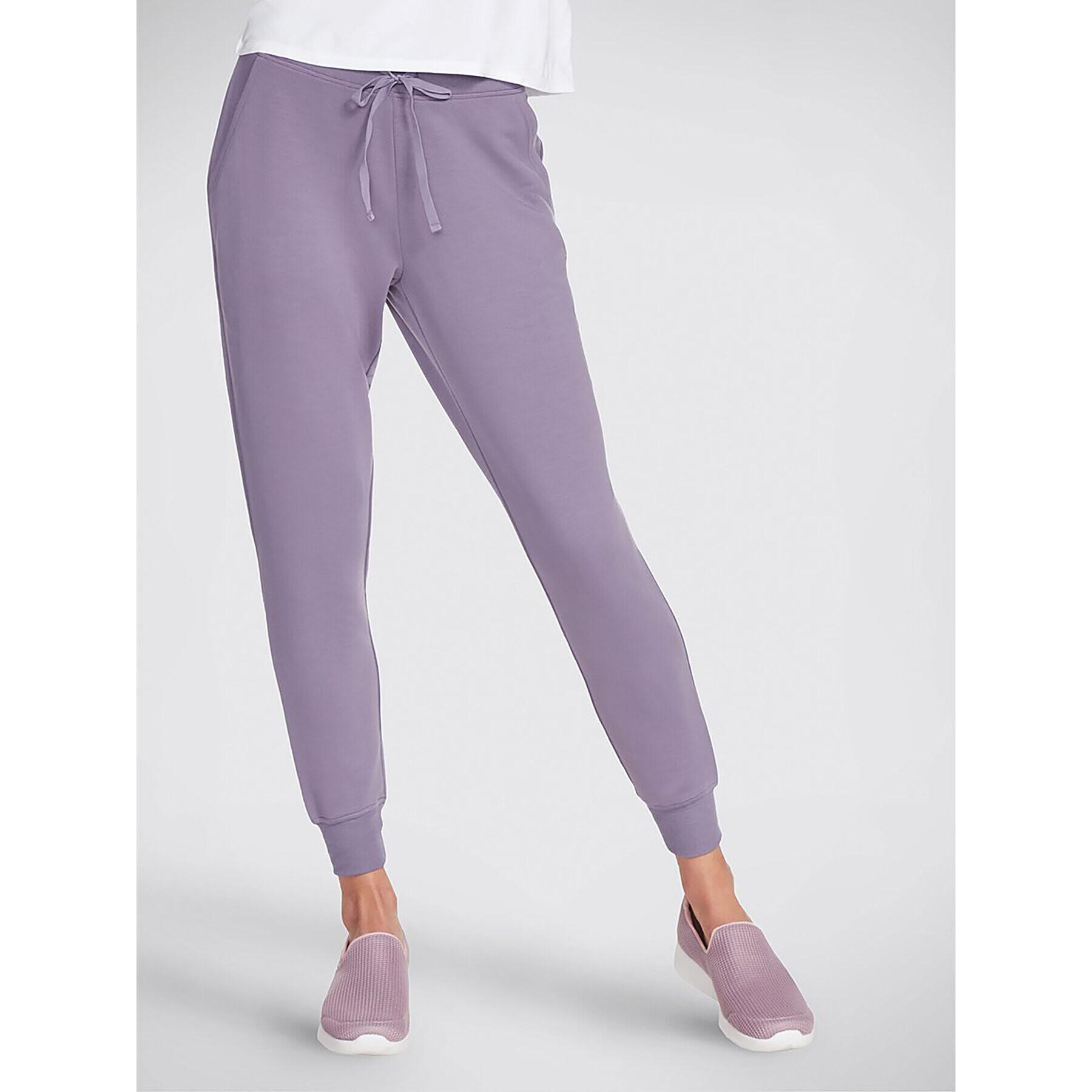 Skechers Долнище анцуг Skechluxe Restful Jogger W03PT49 Сив Regular Fit - Pepit.bg