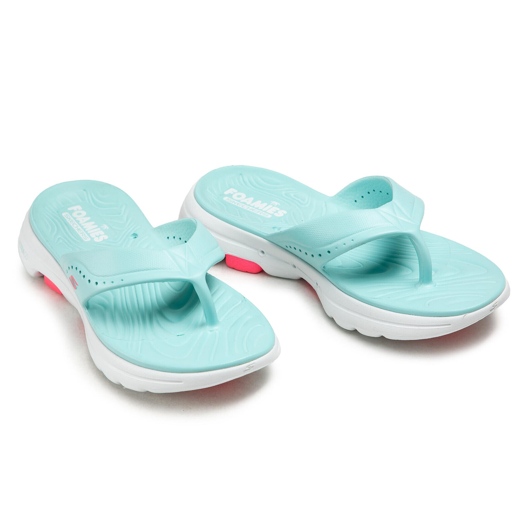 Skechers Джапанки Bali 111100/AQUA Син - Pepit.bg