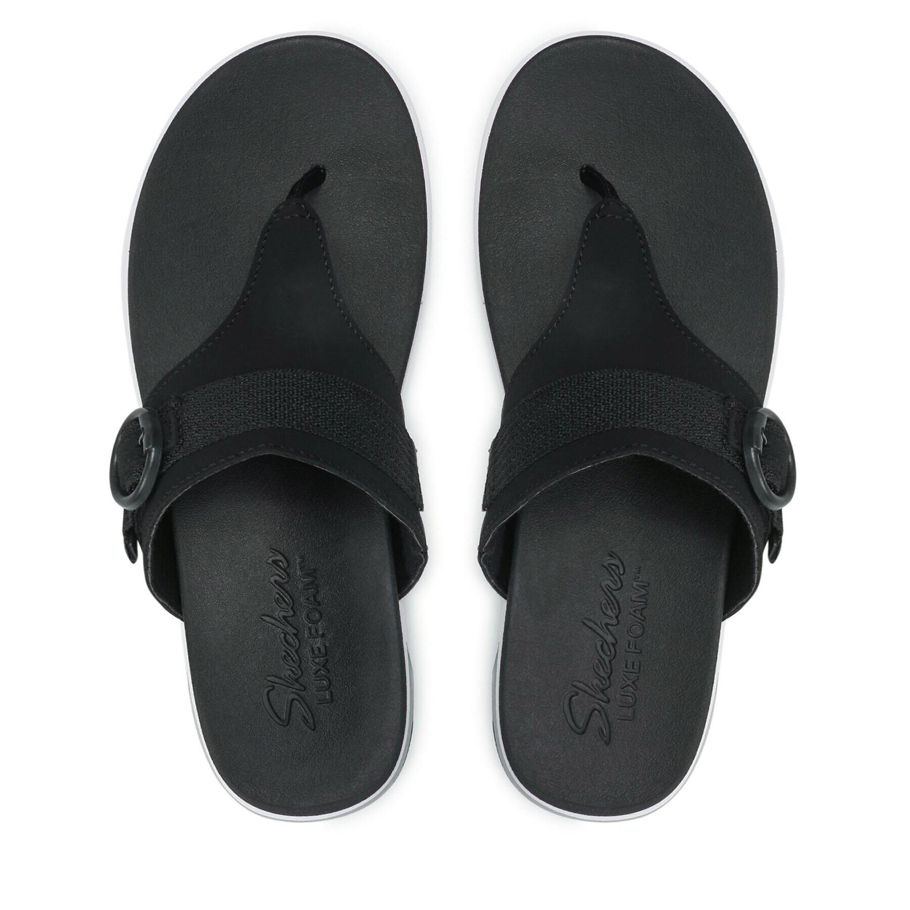 Skechers Джапанки Smooth Cruise 163201/BLK Черен - Pepit.bg