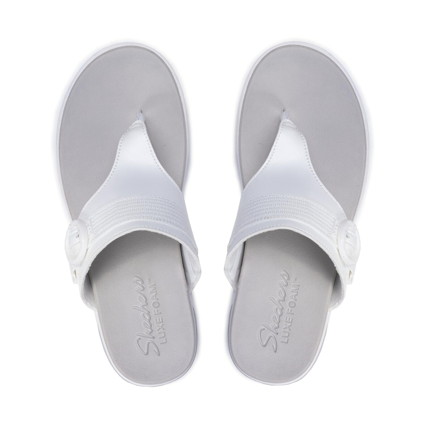 Skechers Джапанки Smooth Cruise 163201/WHT Бял - Pepit.bg