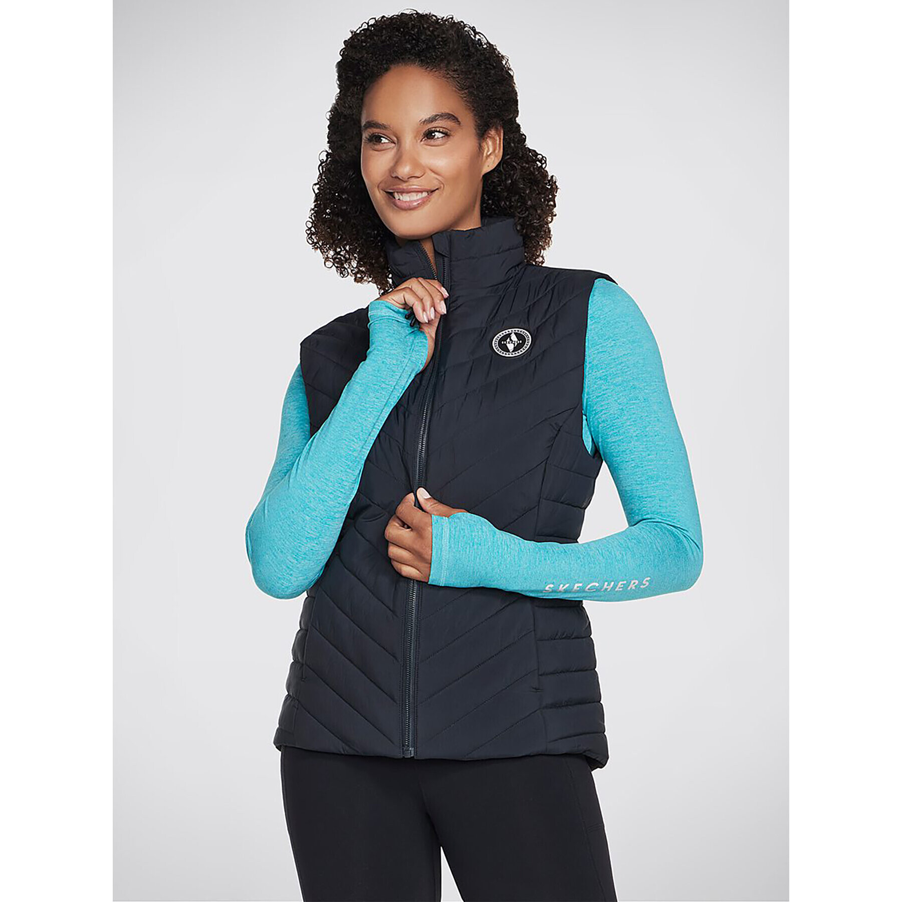 Skechers Елек Goshield Everyday Vest JA7 Черен Regular Fit - Pepit.bg