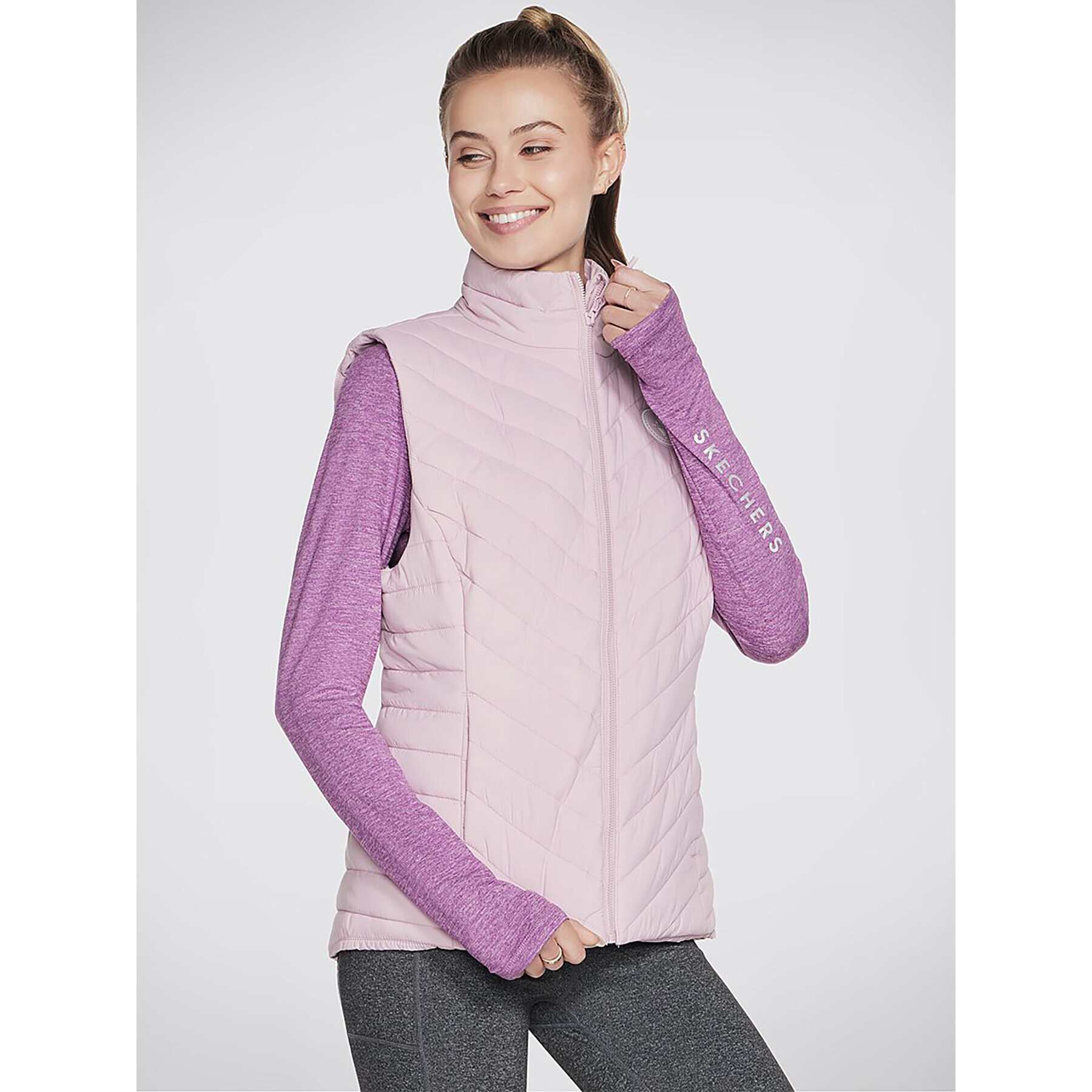 Skechers Елек Goshield Everyday Vest JA7 Розов Regular Fit - Pepit.bg