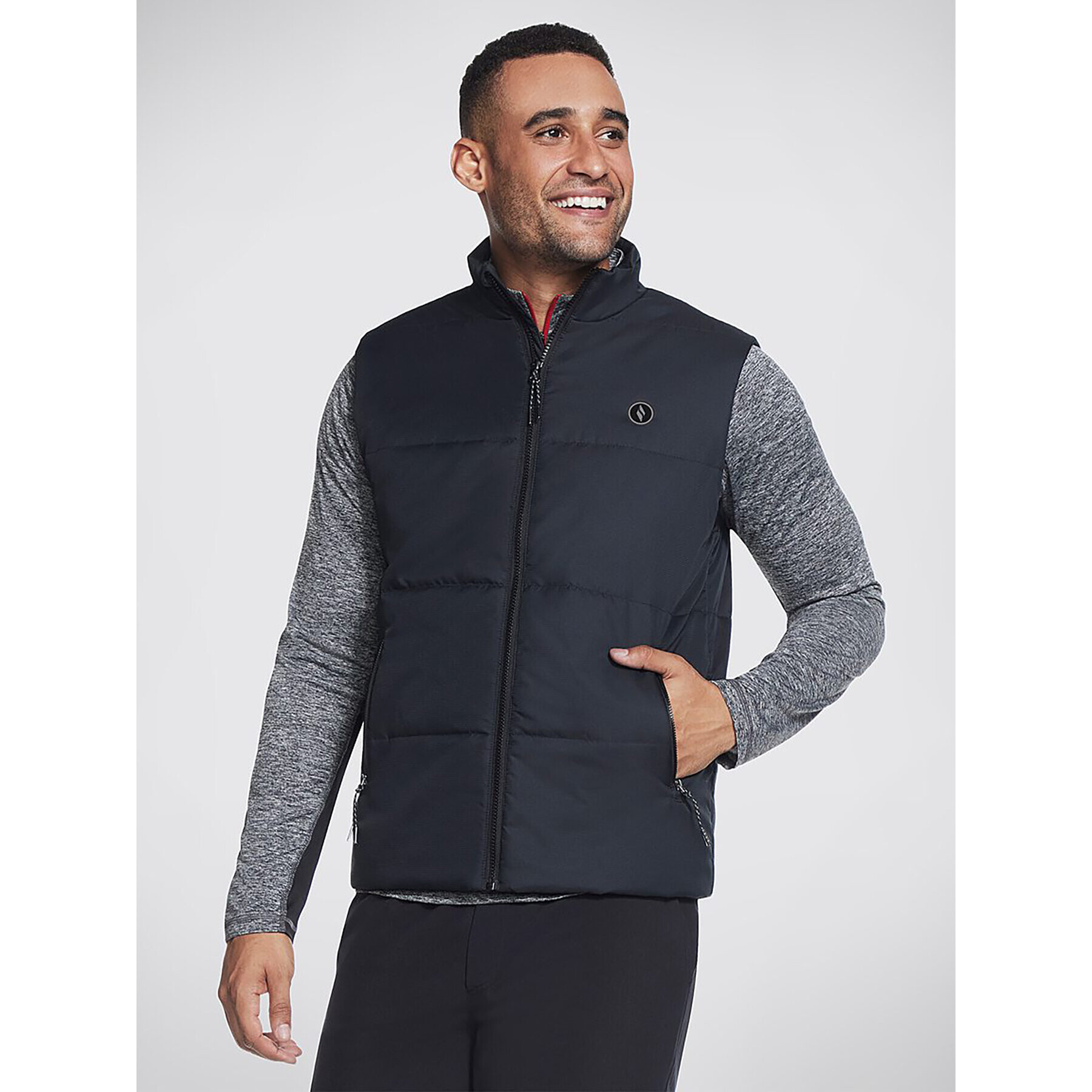 Skechers Елек Goshield Vest JA21 Черен Regular Fit - Pepit.bg