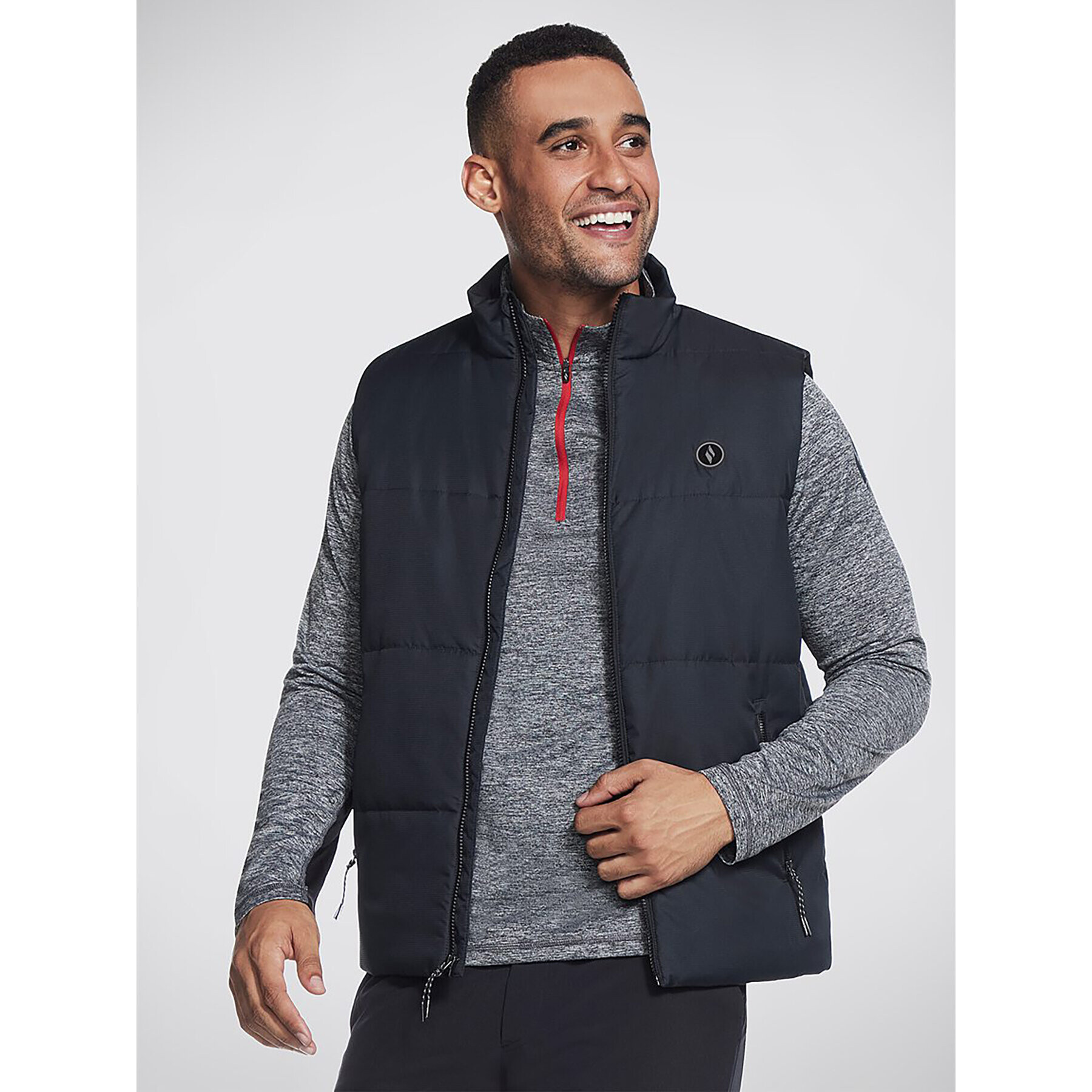 Skechers Елек Goshield Vest JA21 Черен Regular Fit - Pepit.bg