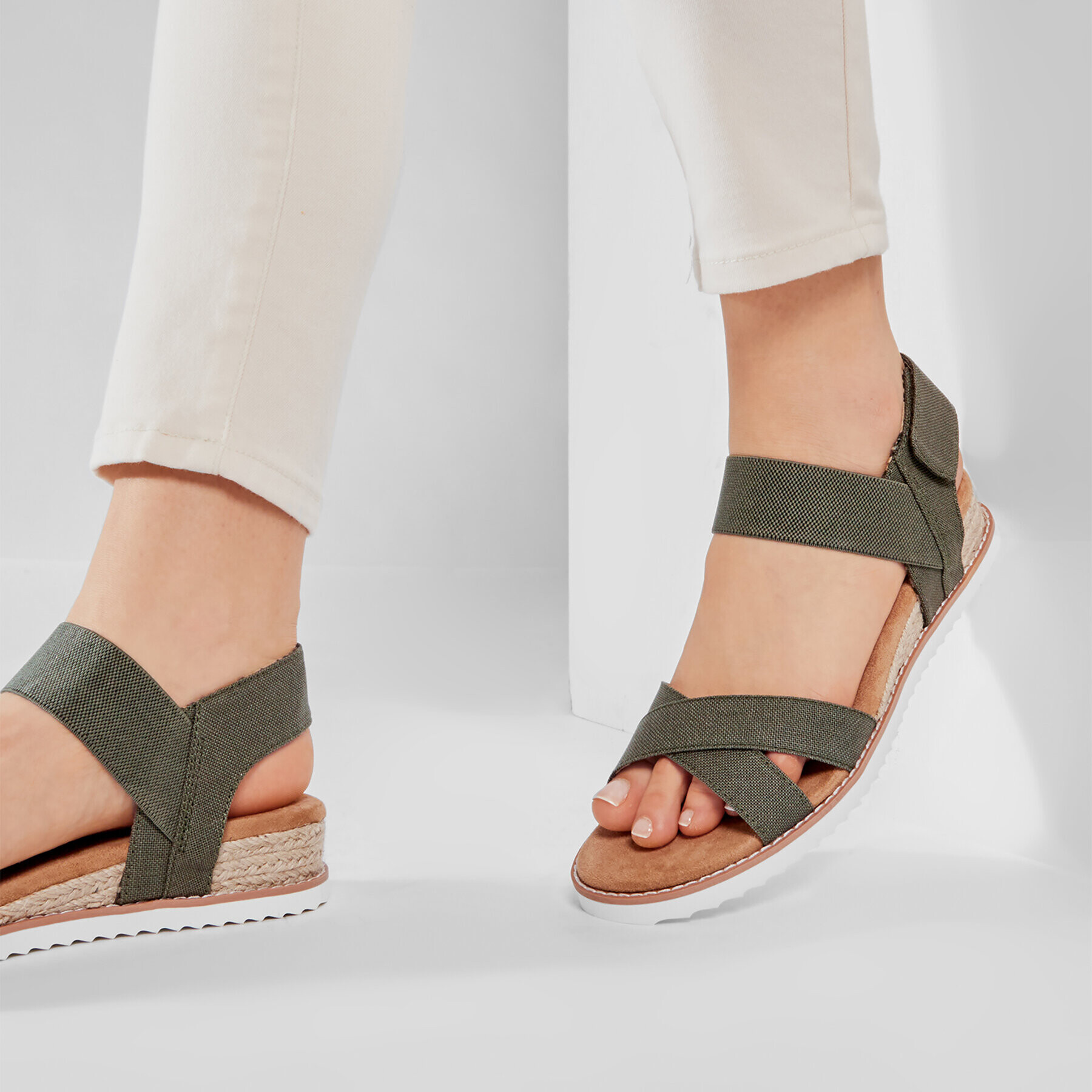Skechers Еспадрили Secret Picnic 33386/OLV Зелен - Pepit.bg