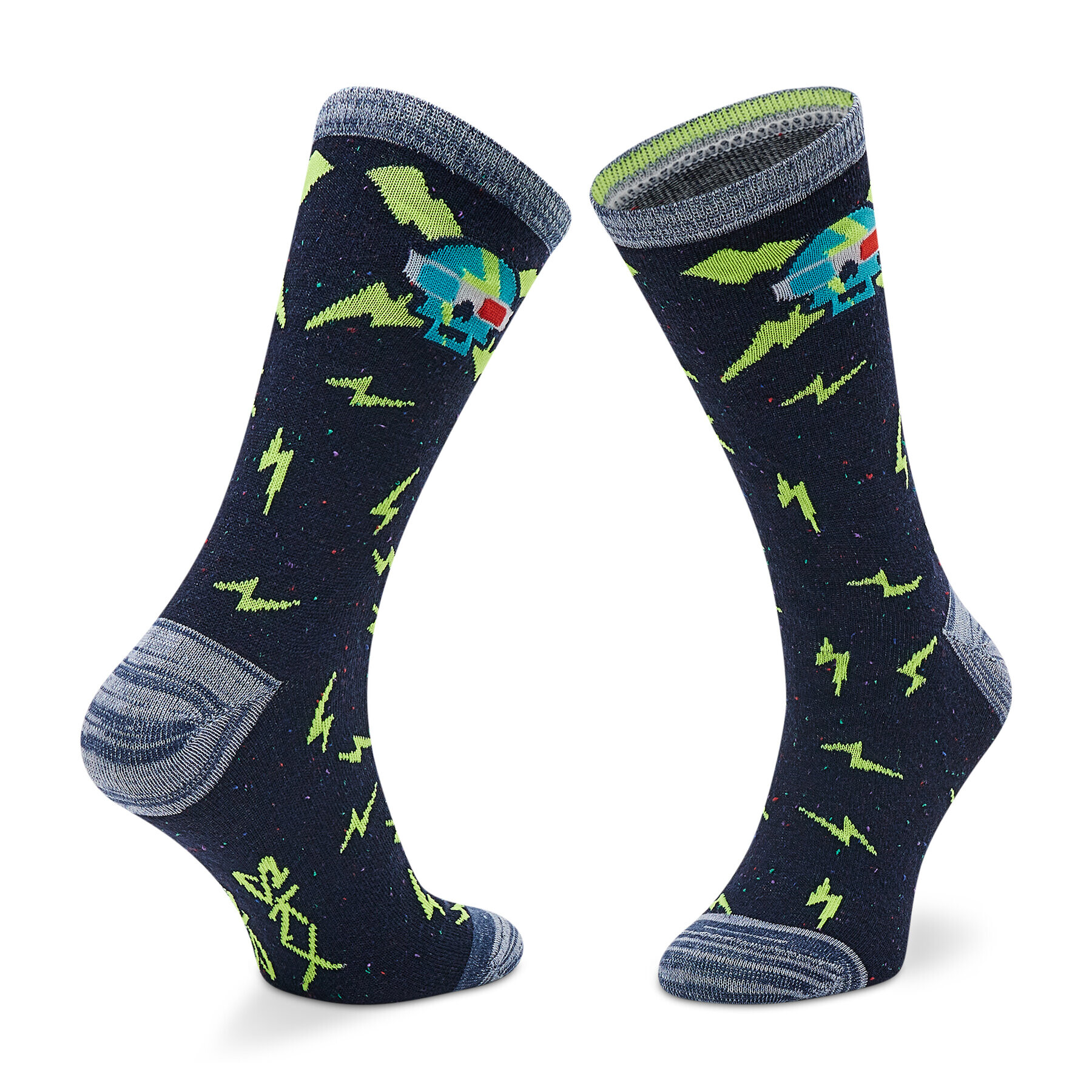 Skechers Комплект 3 чифта дълги чорапи детски SK41060/5801 Цветен - Pepit.bg