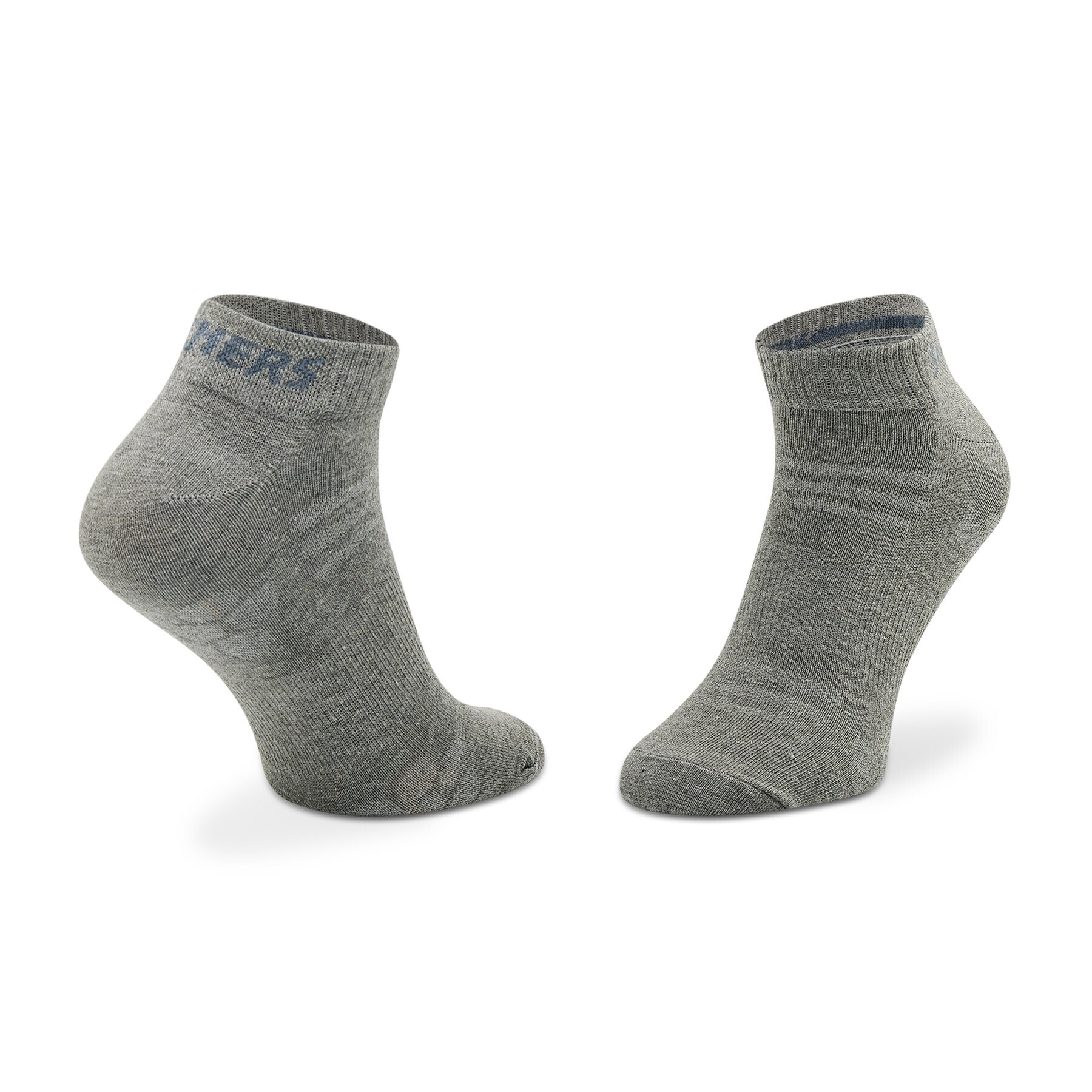 Skechers Комплект 3 чифта къси чорапи унисекс SK43022 Сив - Pepit.bg