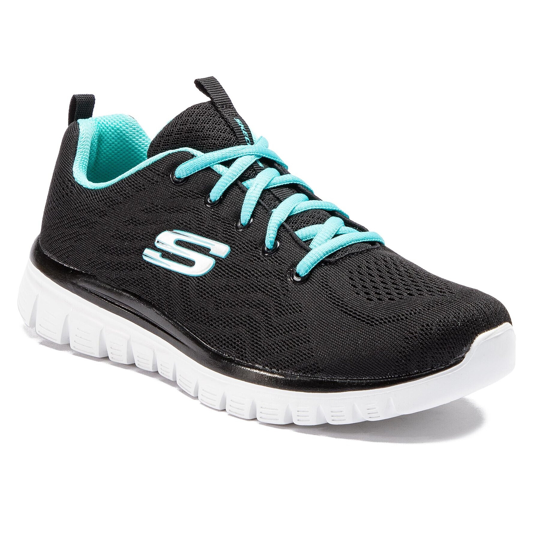 Skechers Обувки Get Connected 12615/BKTQ Черен - Pepit.bg