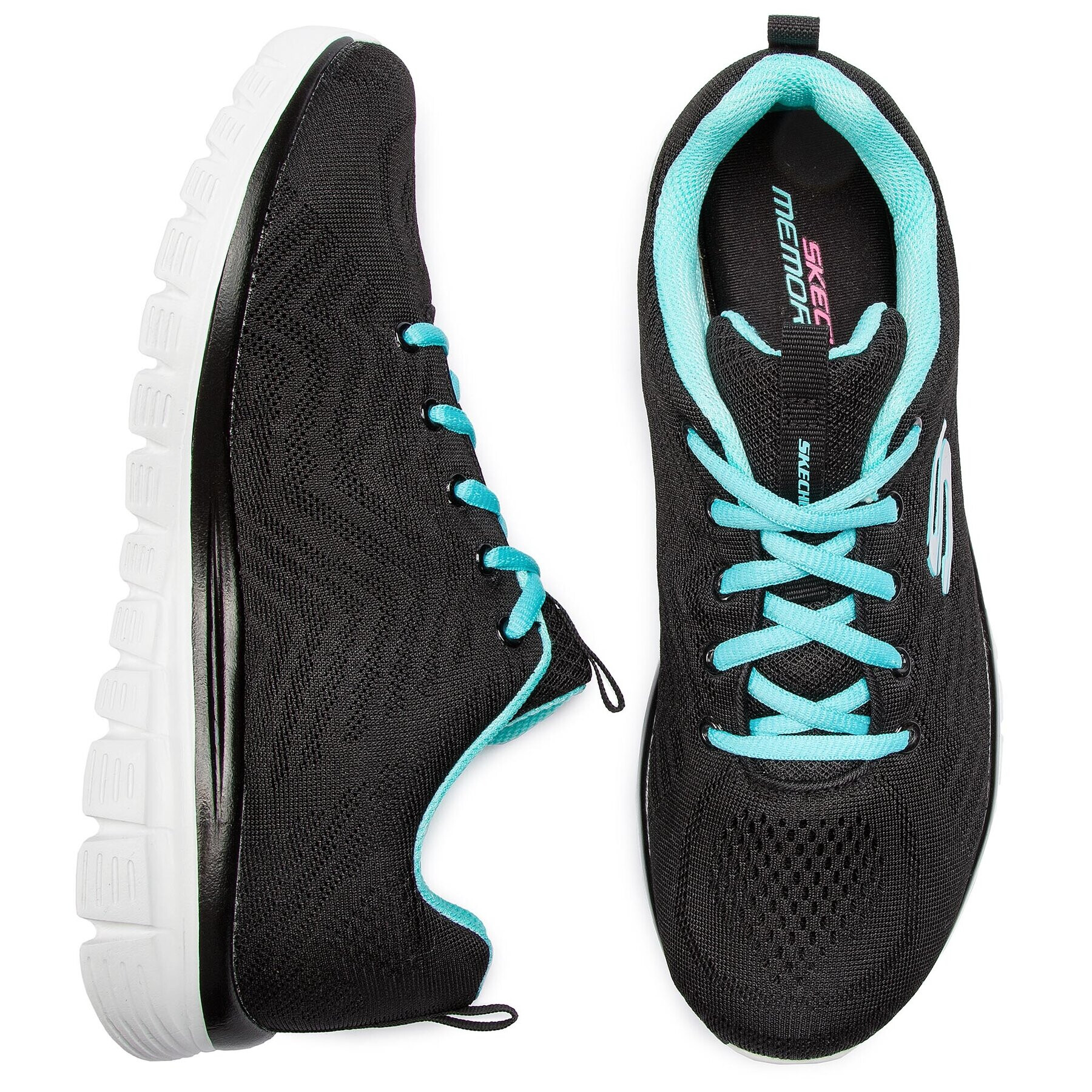 Skechers Обувки Get Connected 12615/BKTQ Черен - Pepit.bg
