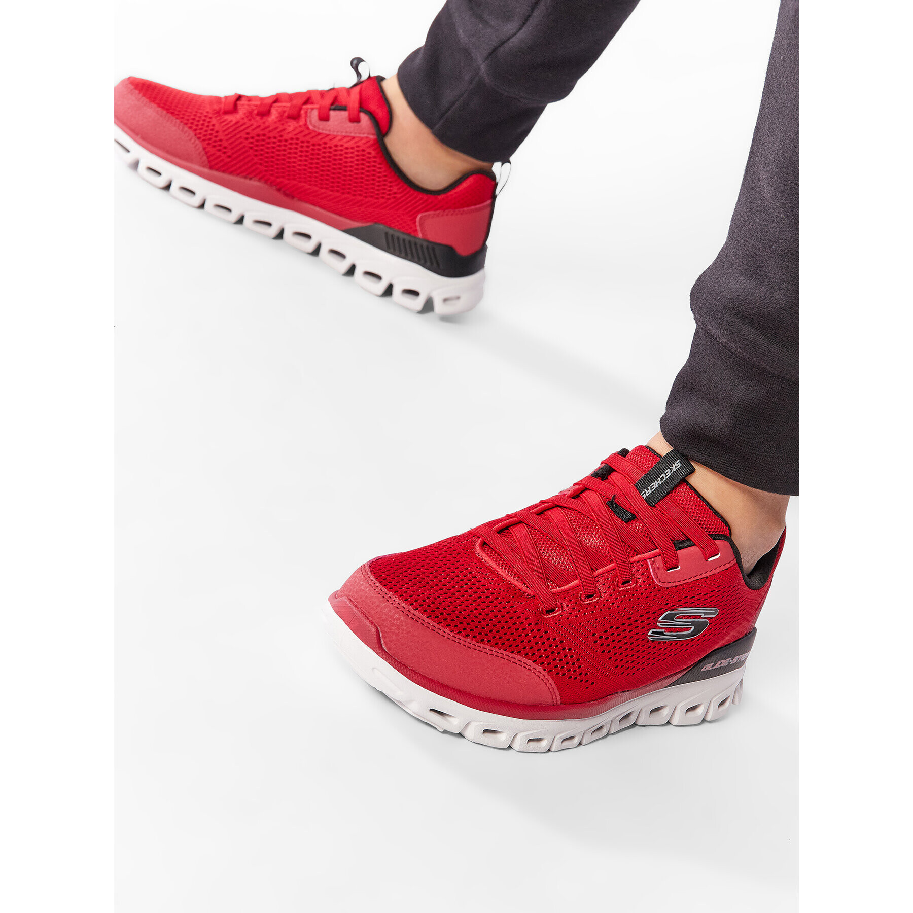 Skechers Обувки Glide-Step 232135/RDBK Червен - Pepit.bg