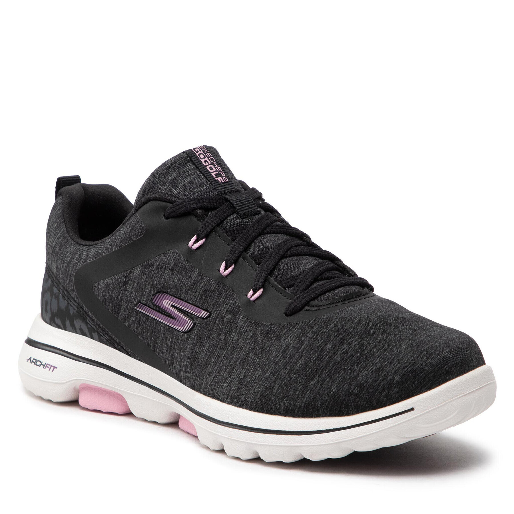 Skechers Обувки Go Golf Walk 5 123034/BKPK Черен - Pepit.bg