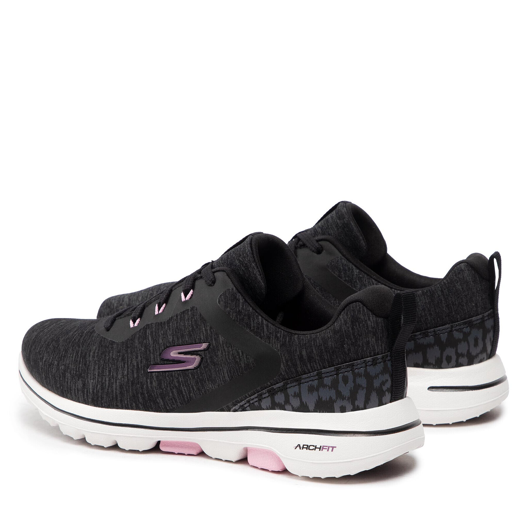 Skechers Обувки Go Golf Walk 5 123034/BKPK Черен - Pepit.bg