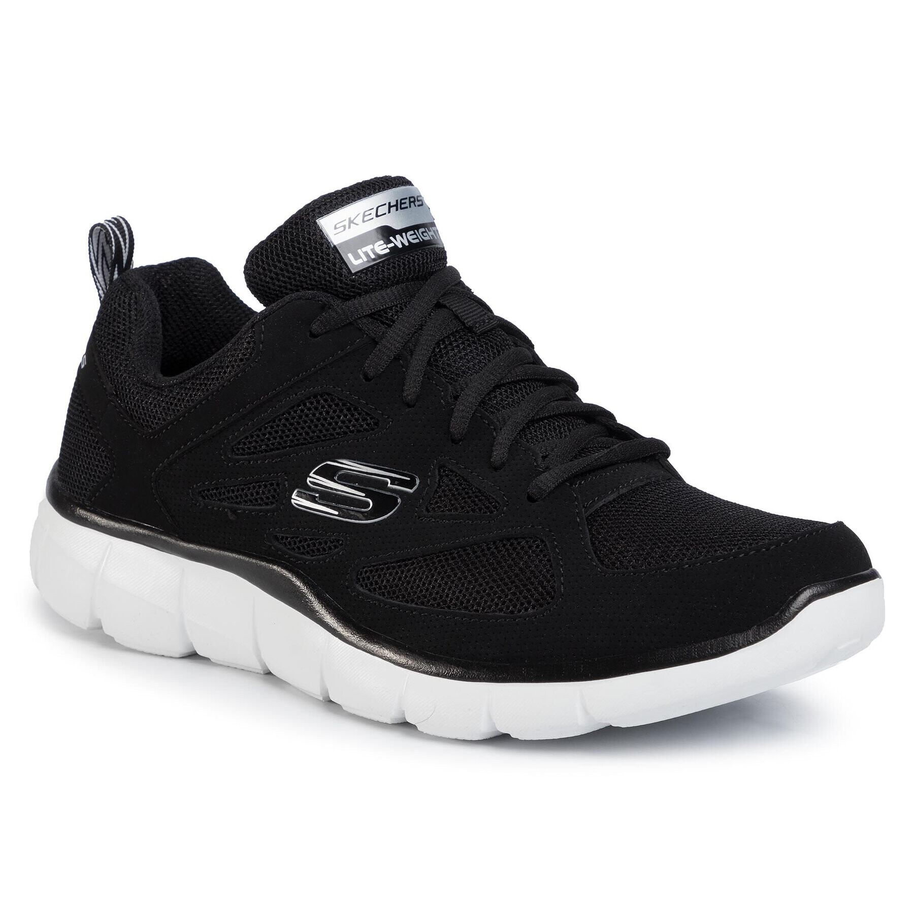 Skechers Обувки Strategic 999789 BKW Черен - Pepit.bg