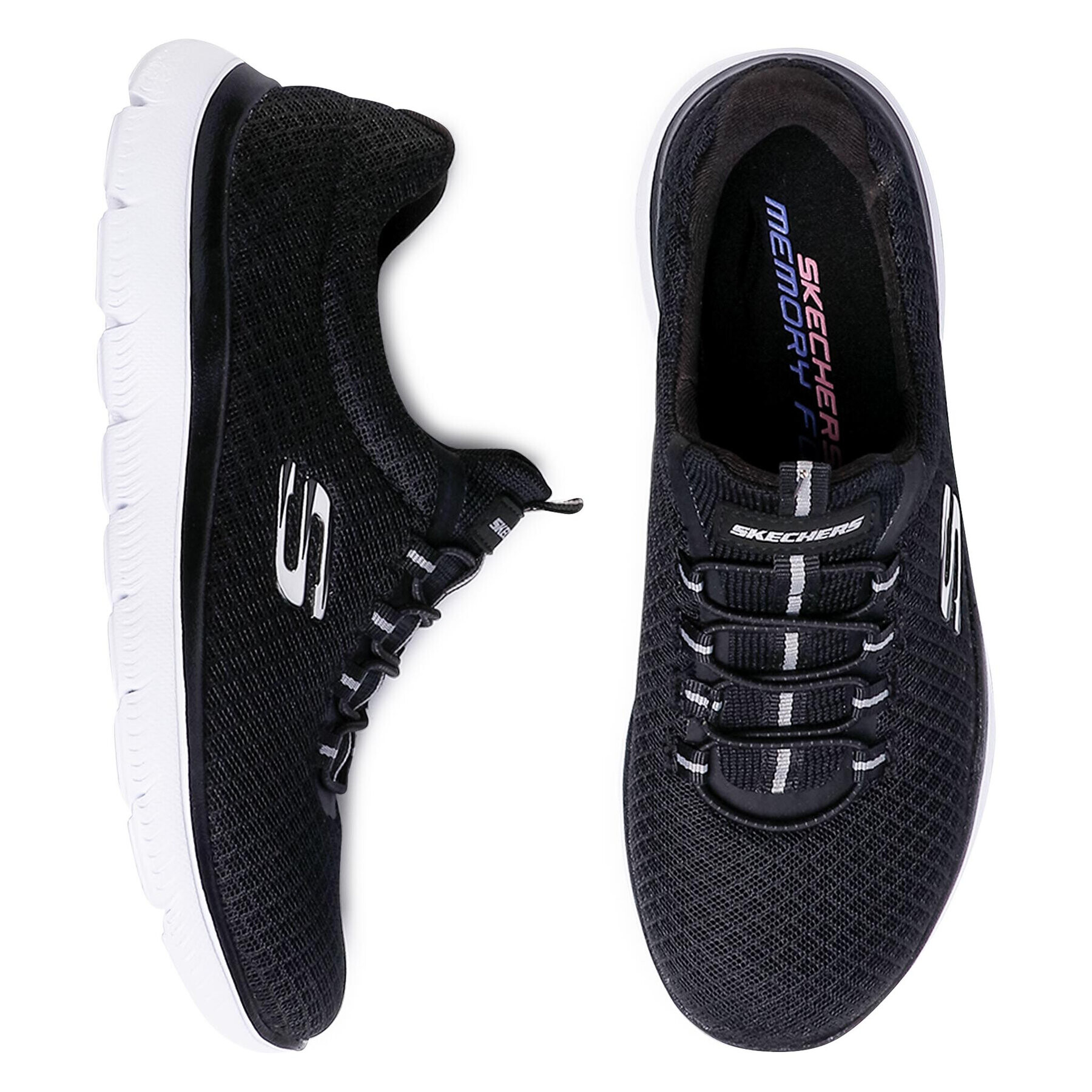 Skechers Обувки Summits 12980/BKW Черен - Pepit.bg