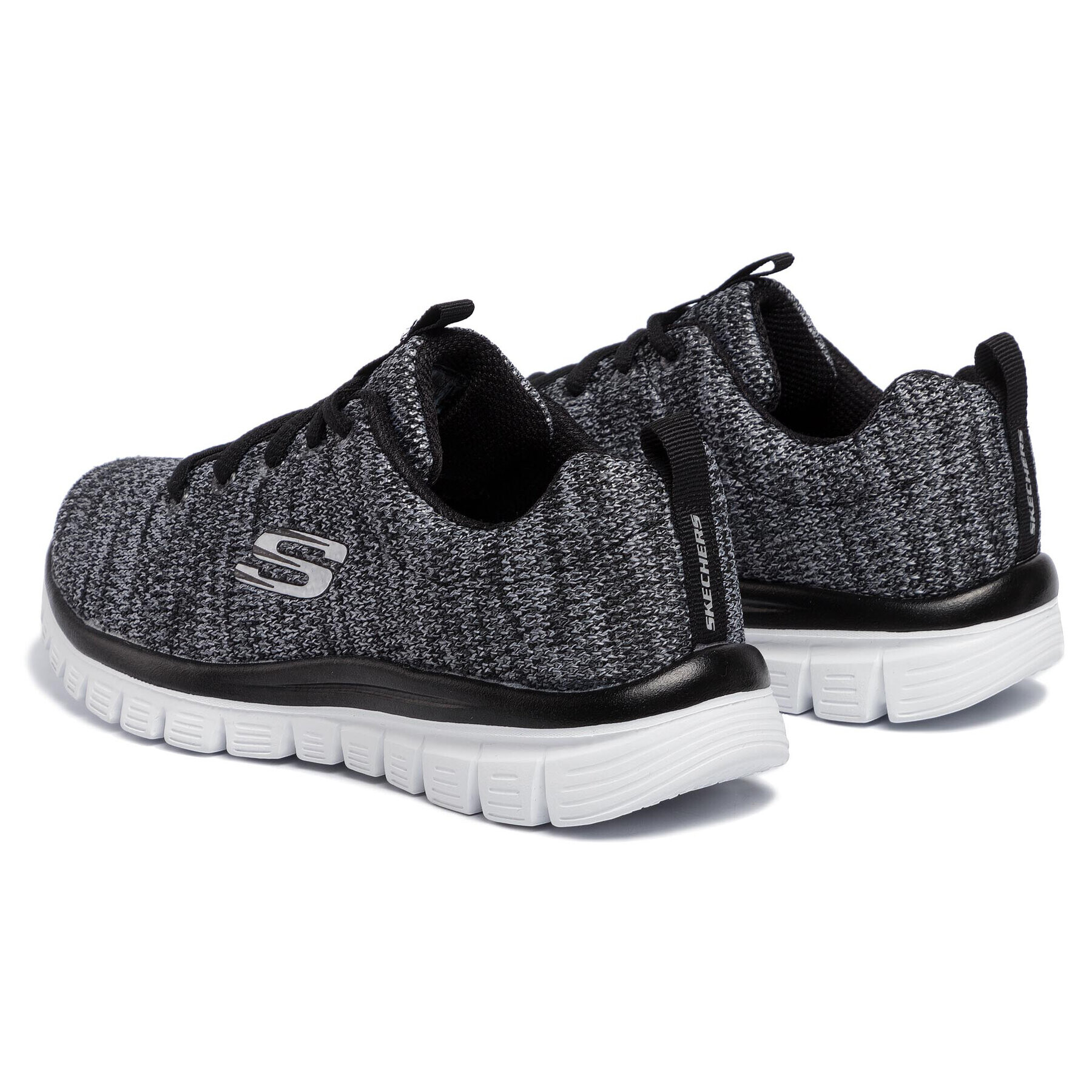 Skechers Обувки Twisted Fortune 12614/BKW Сив - Pepit.bg