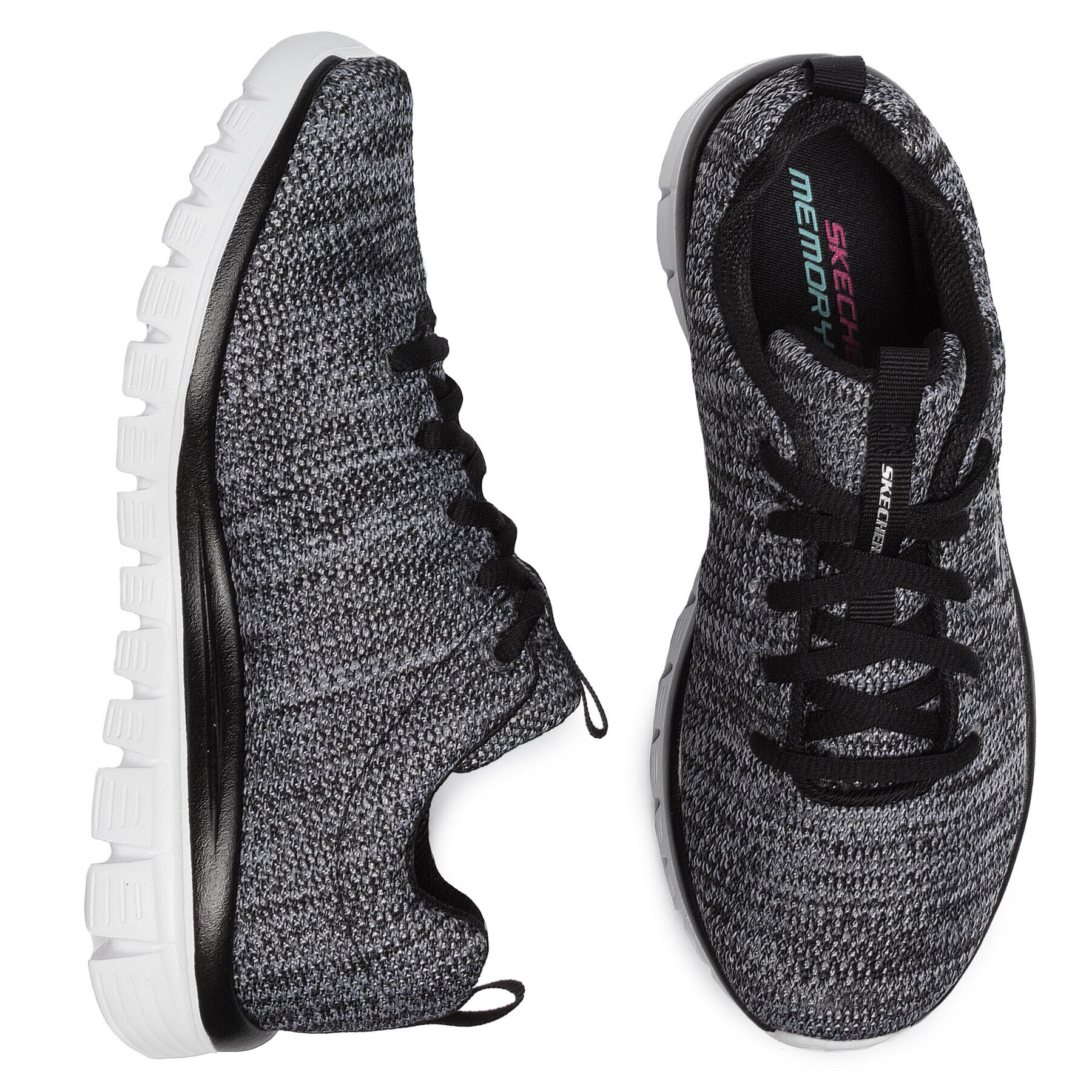 Skechers Обувки Twisted Fortune 12614/BKW Сив - Pepit.bg