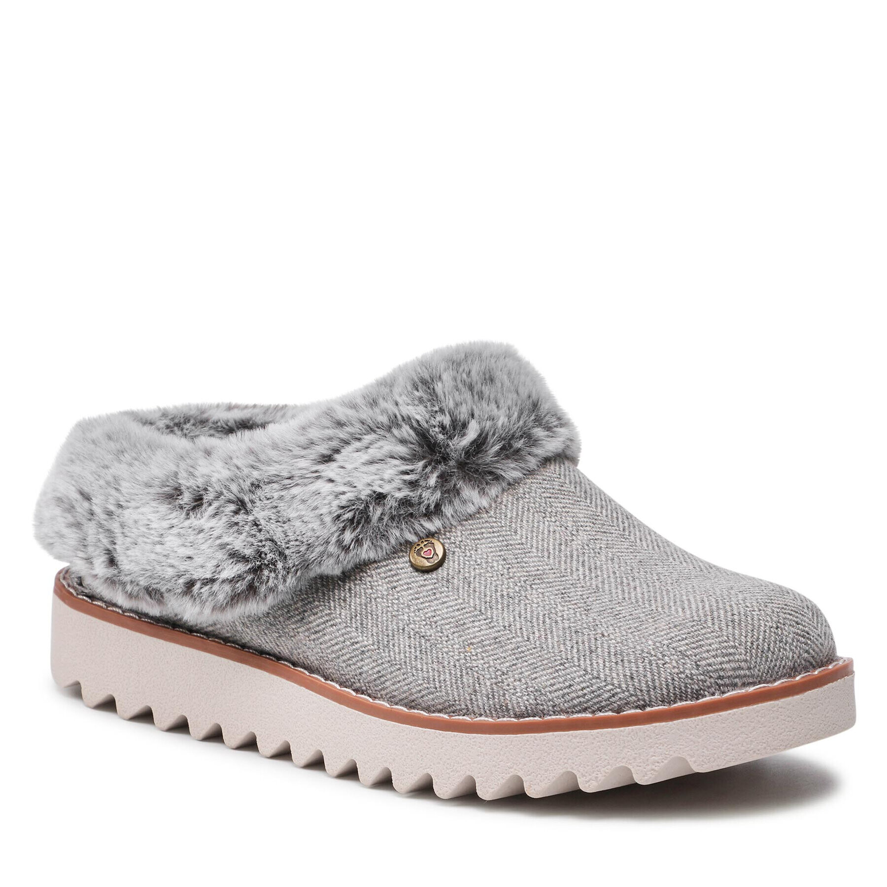 Skechers Пантофи BOBS Mountain Kiss 113422/GRY Сив - Pepit.bg