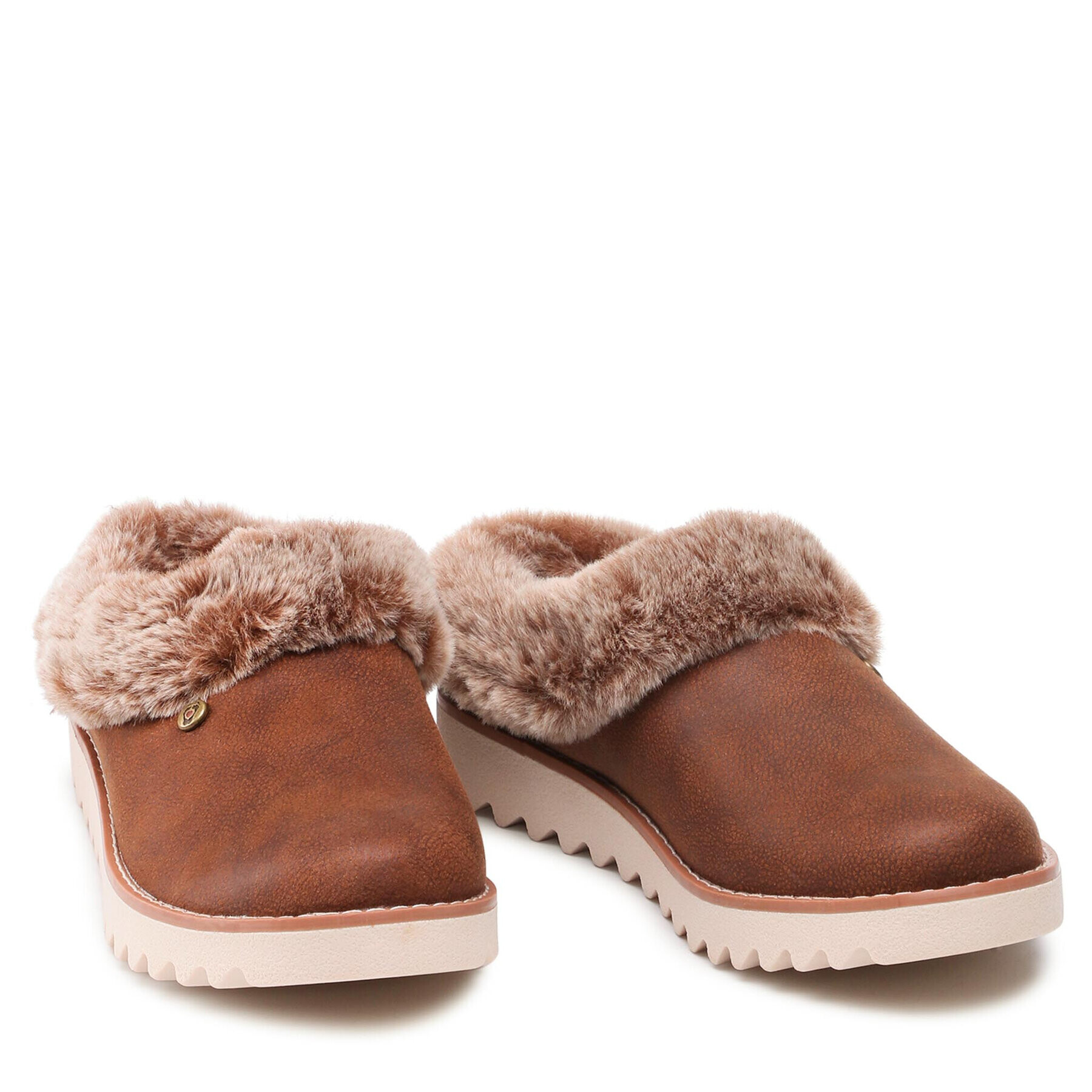 Skechers Пантофи BOBS Winter Rock 113423/BRN Кафяв - Pepit.bg