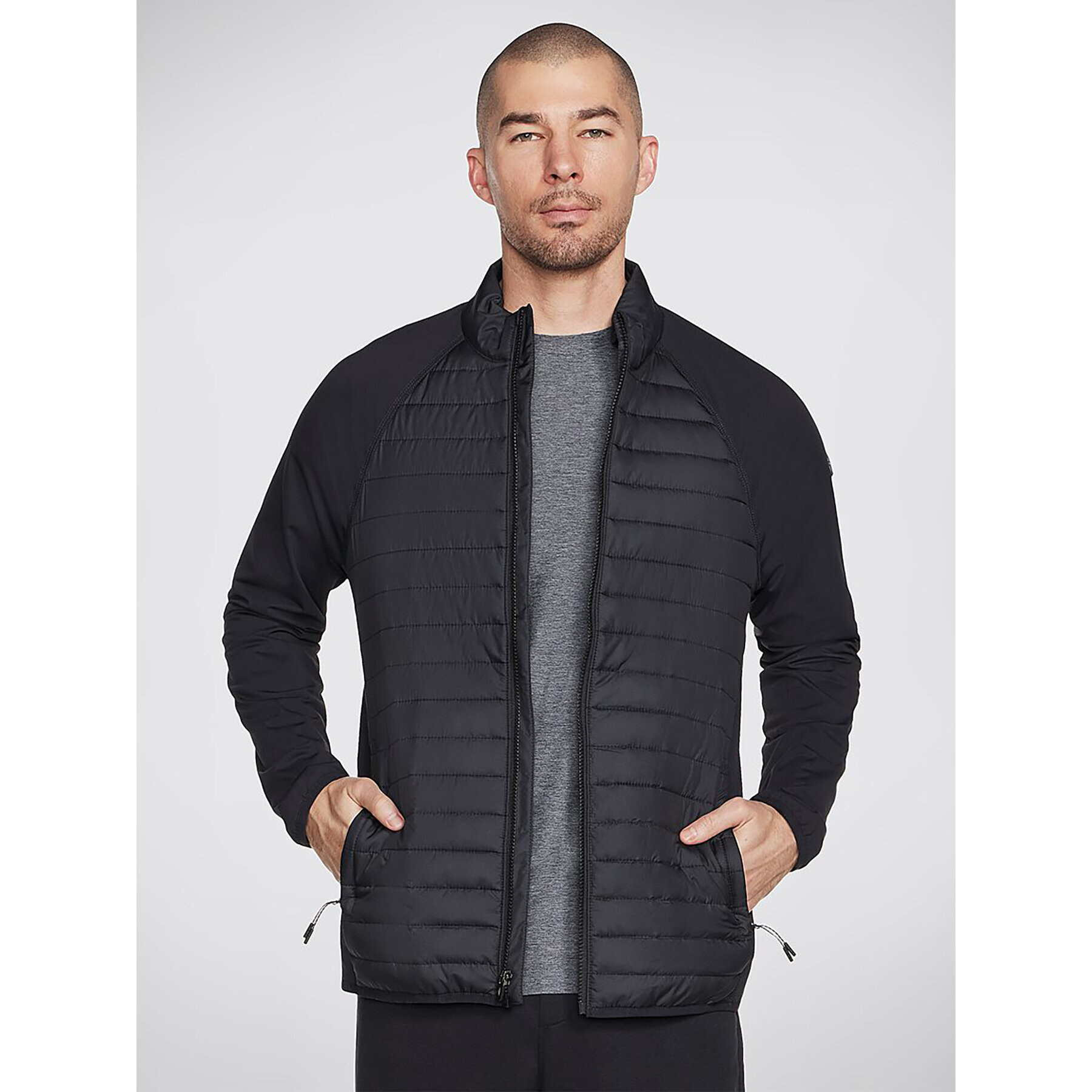 Skechers Преходно яке Goshield Hybrid Jacket JA23 Черен Regular Fit - Pepit.bg