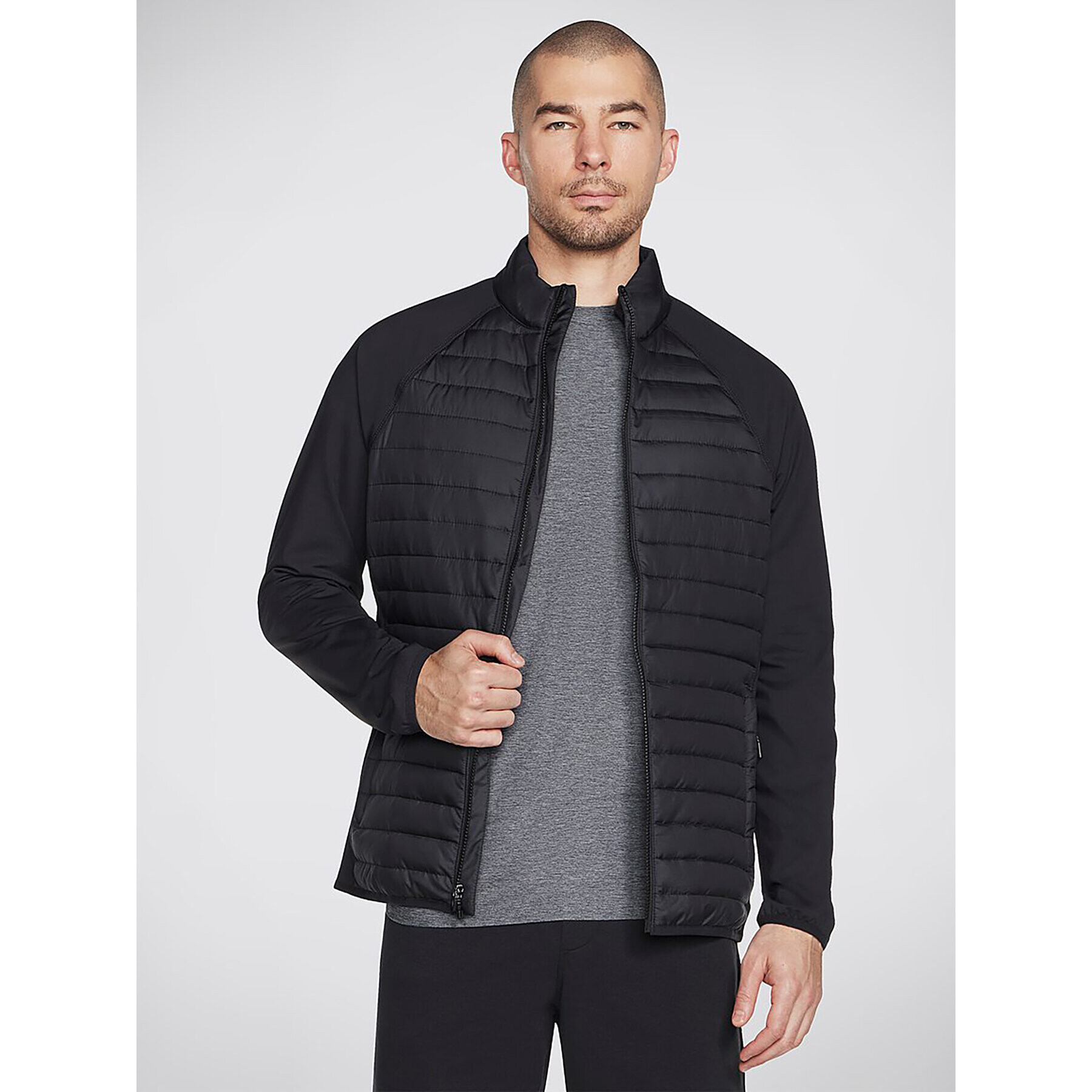 Skechers Преходно яке Goshield Hybrid Jacket JA23 Черен Regular Fit - Pepit.bg