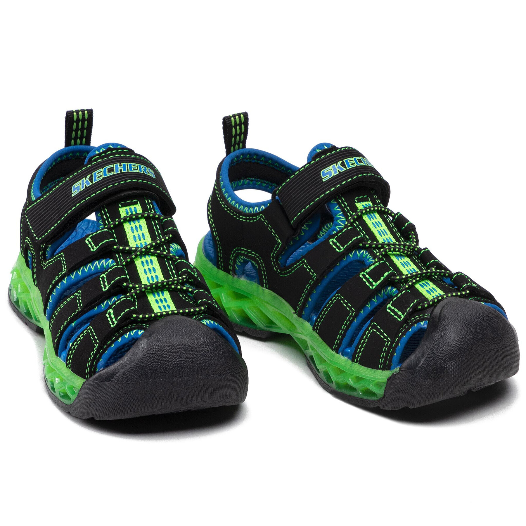 Skechers Сандали Flex-Flow 90707L/BBLM Черен - Pepit.bg