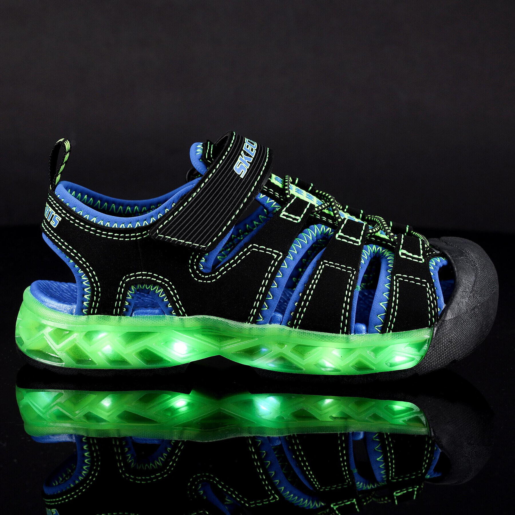 Skechers Сандали Flex-Flow 90707L/BBLM Черен - Pepit.bg
