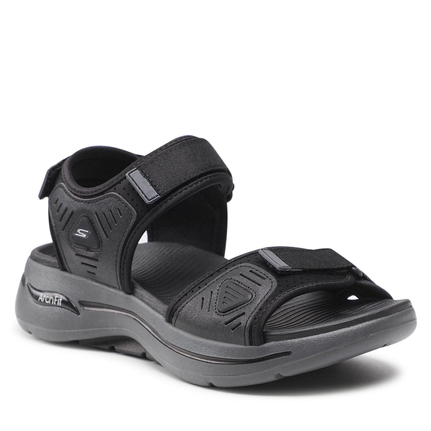 Skechers Сандали Go Walk Arch Fit Sandal 229020/BKCC Черен - Pepit.bg