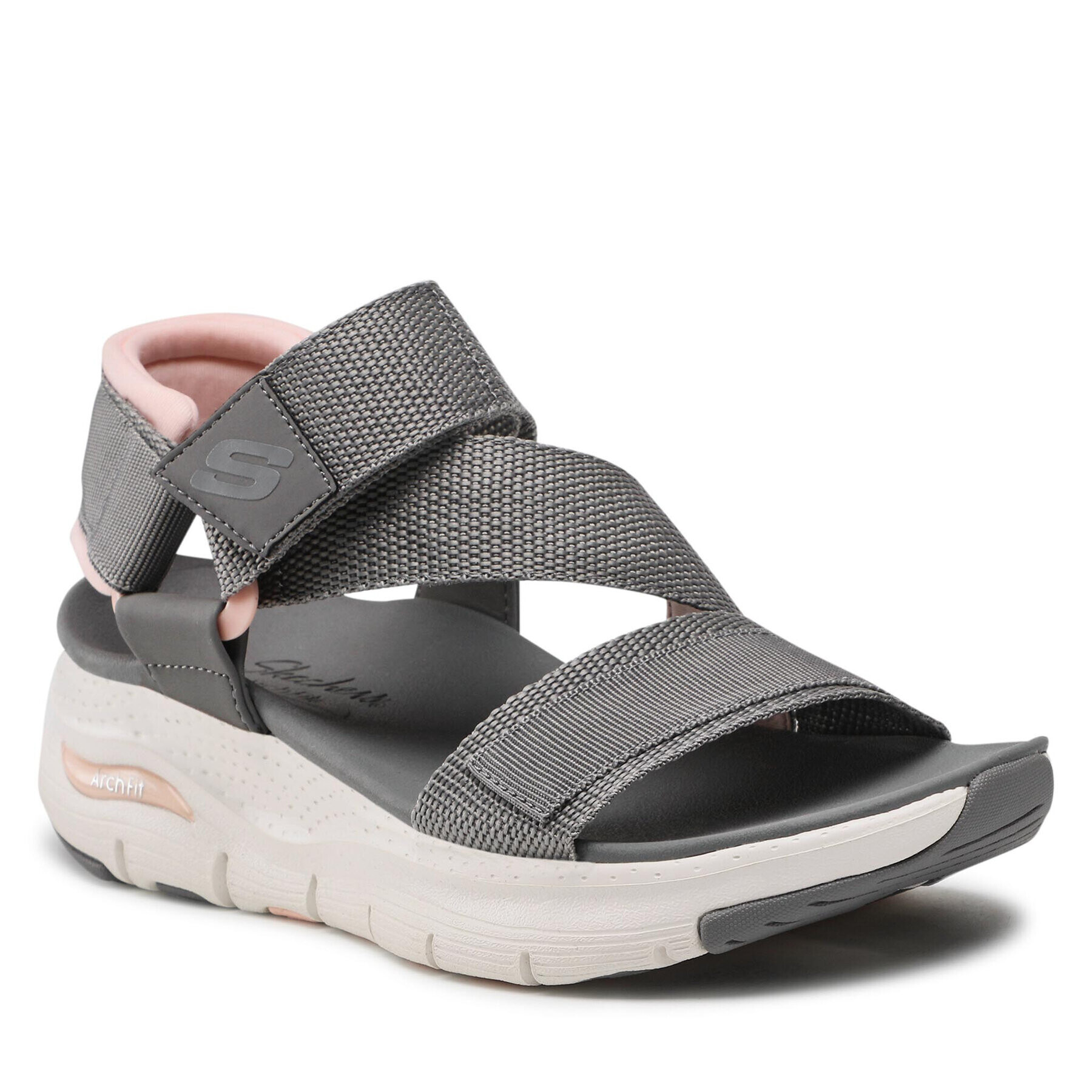 Skechers Сандали Pop Retro 119246/GYPK Сив - Pepit.bg