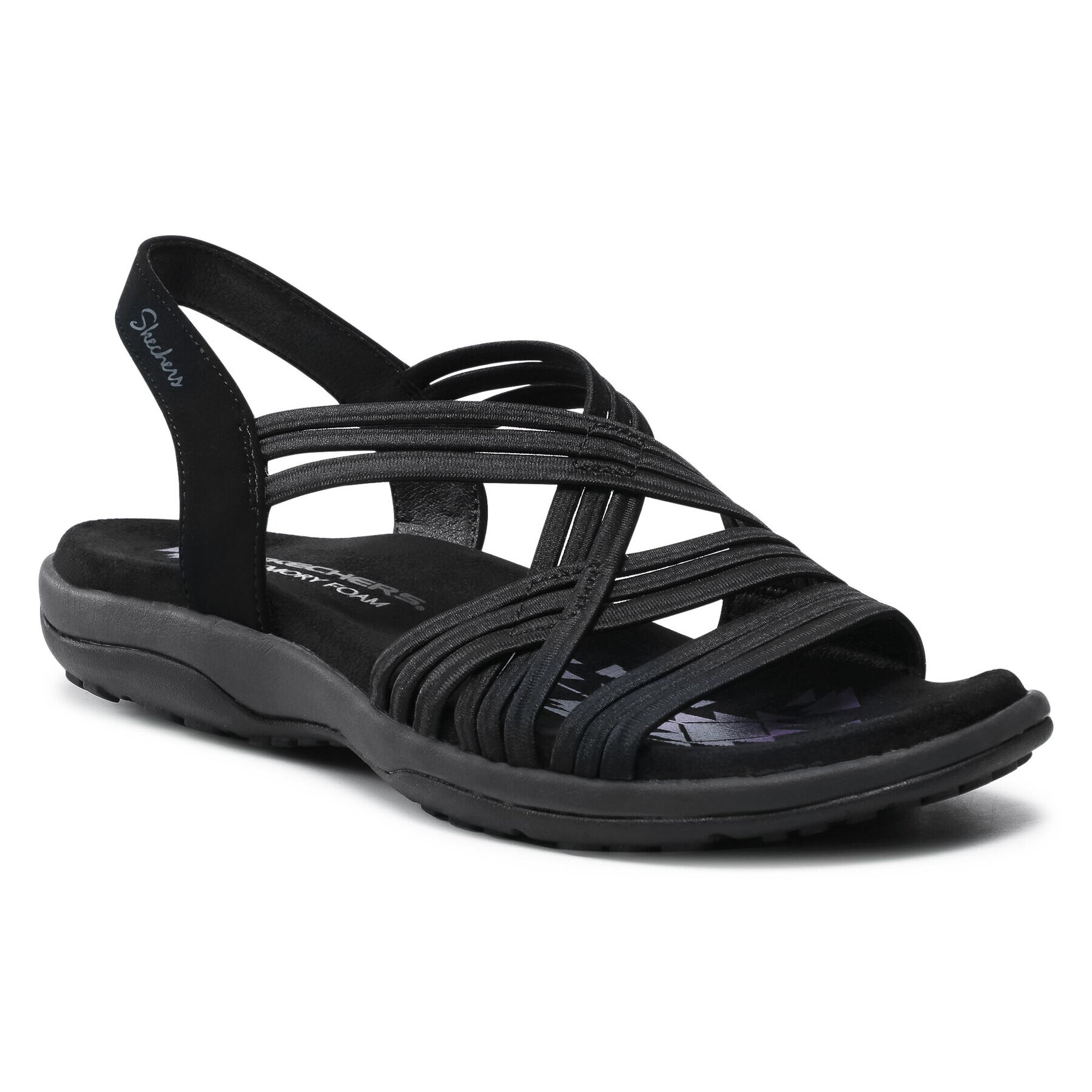 Skechers Сандали Simply Stretch 163023/BLK Черен - Pepit.bg