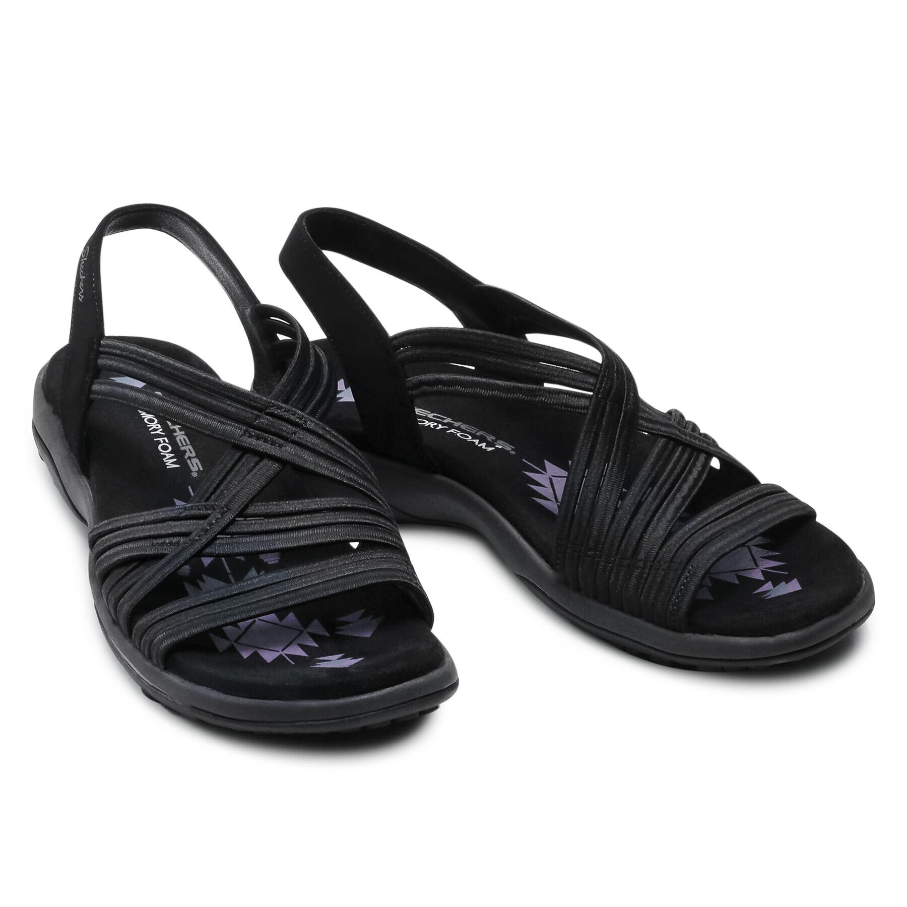 Skechers Сандали Simply Stretch 163023/BLK Черен - Pepit.bg