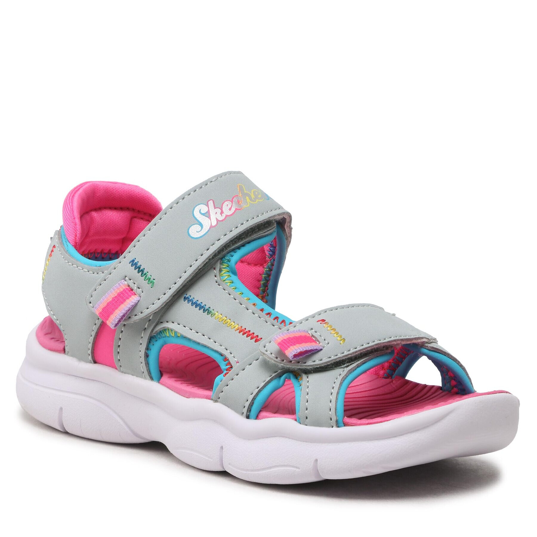 Skechers Сандали Vibrant Mood 302984L/SLPK Сив - Pepit.bg