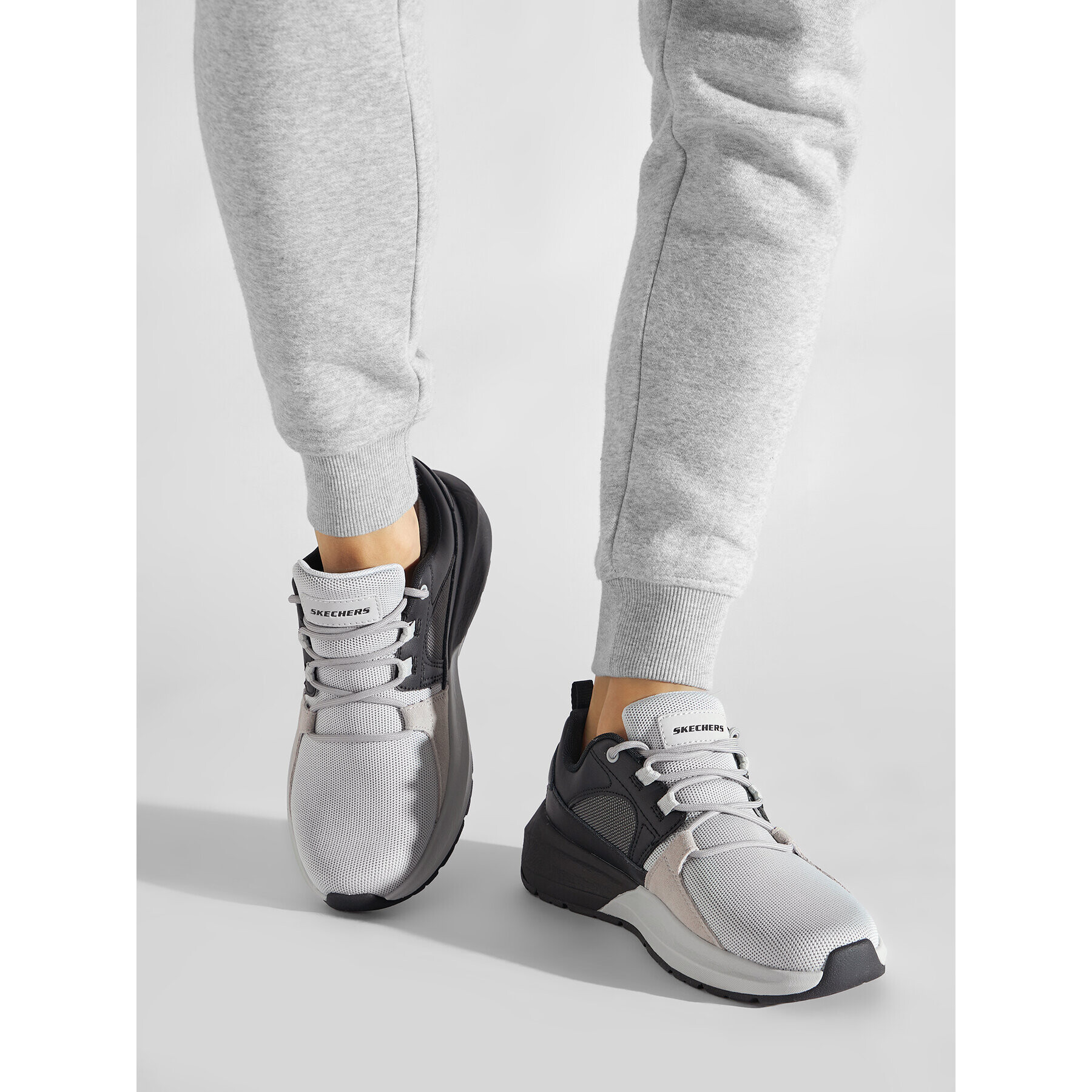Skechers Сникърси Carth 210427/BKGY Сив - Pepit.bg