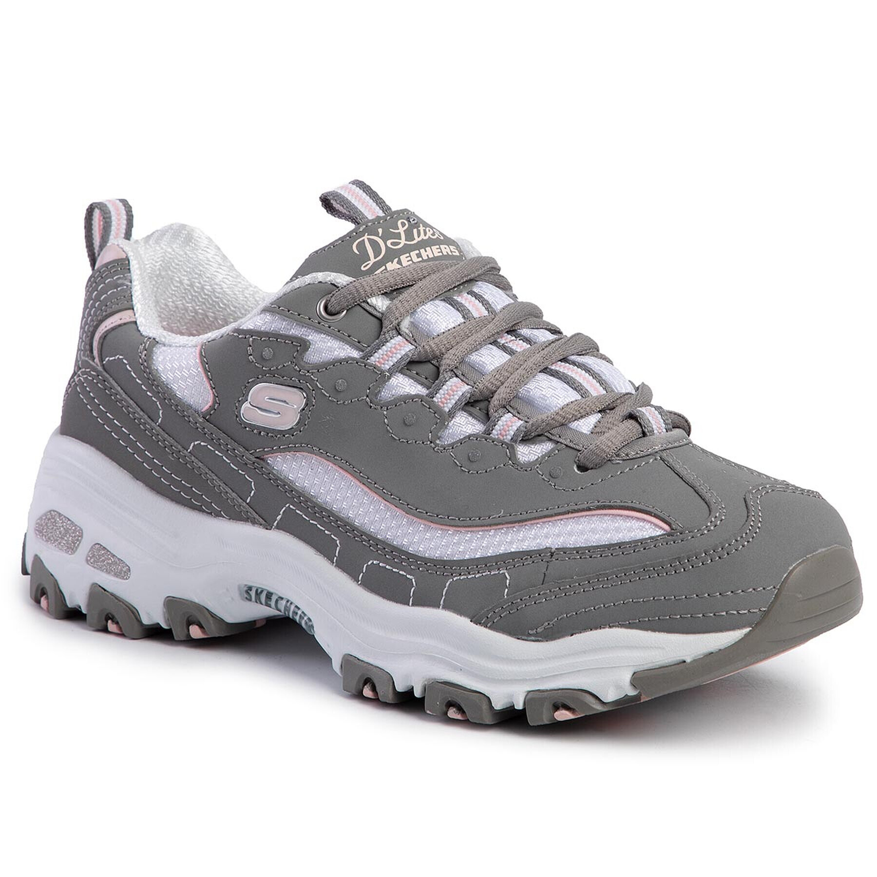 Skechers Сникърси D'lites Biggest Fan 11930/GYW Сив - Pepit.bg