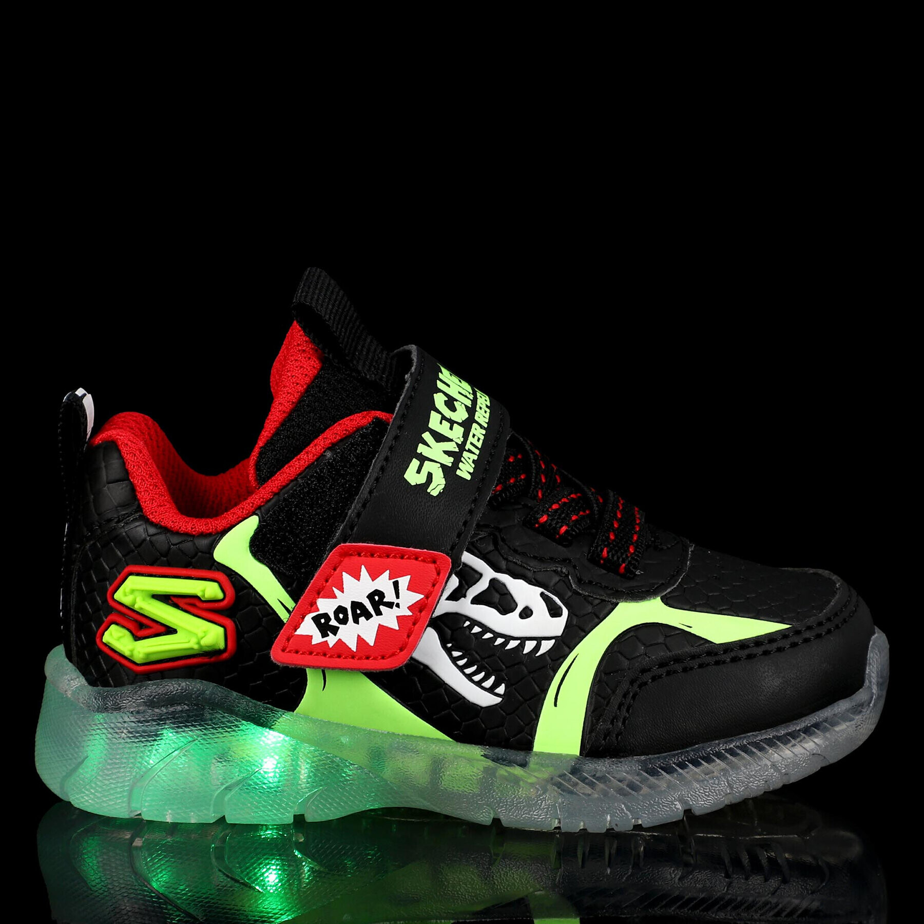 Skechers Сникърси Dino-Glow 401521N/BKLM Черен - Pepit.bg